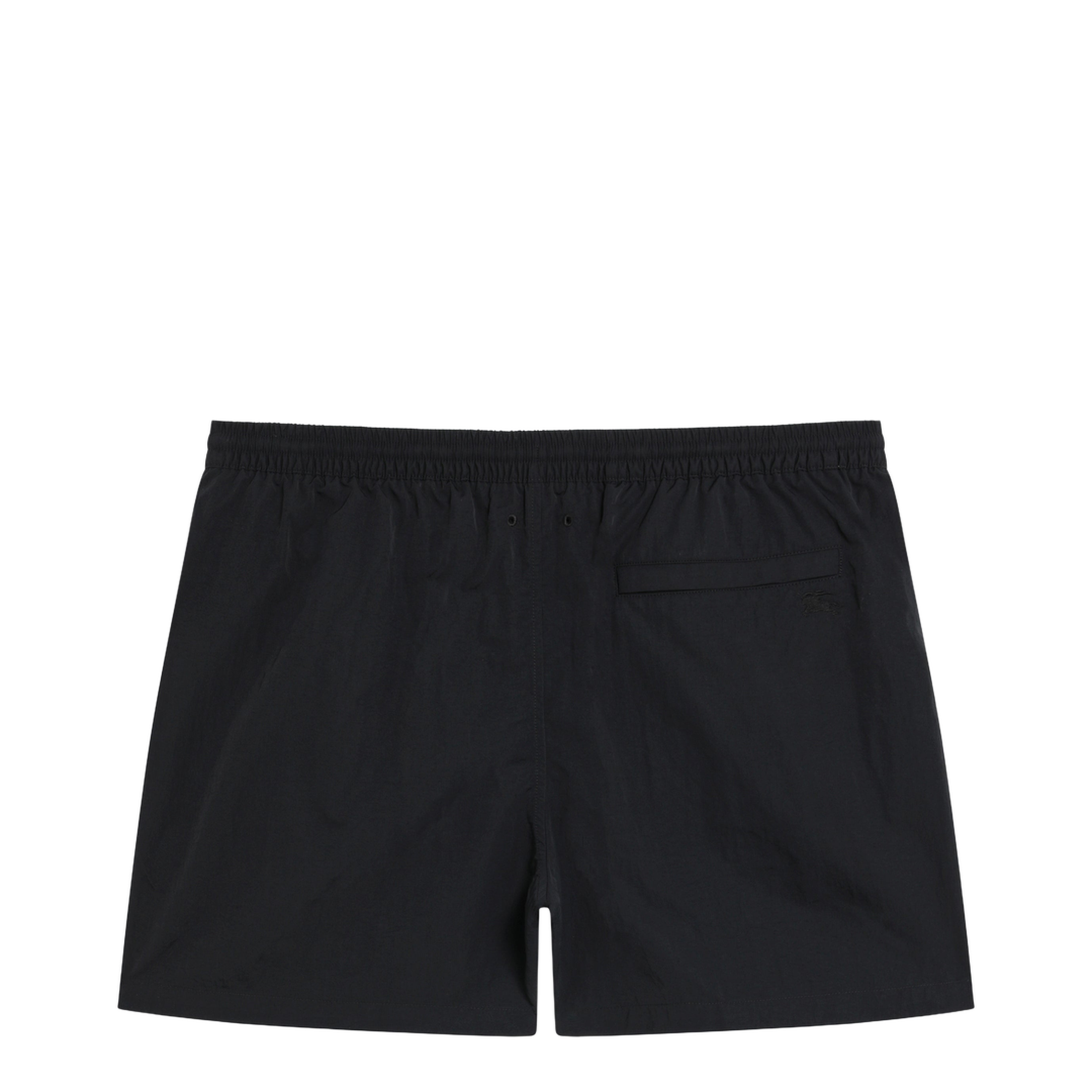Slim-Fit Swim Shorts With Check Trim In Black Nylon - Image 2