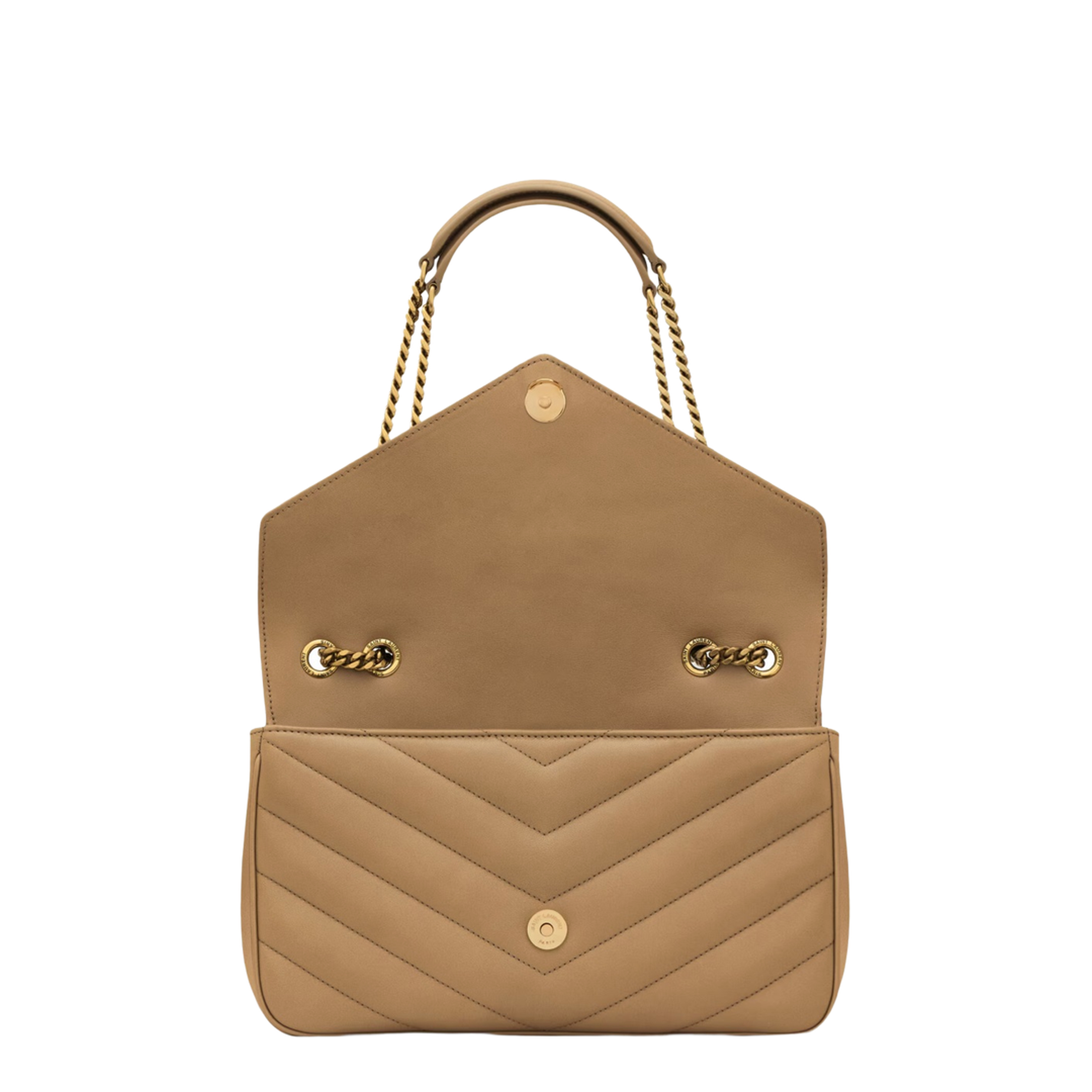 LOULOU Medium Lambskin Shoulder Bag - Natural Tan - Image 4