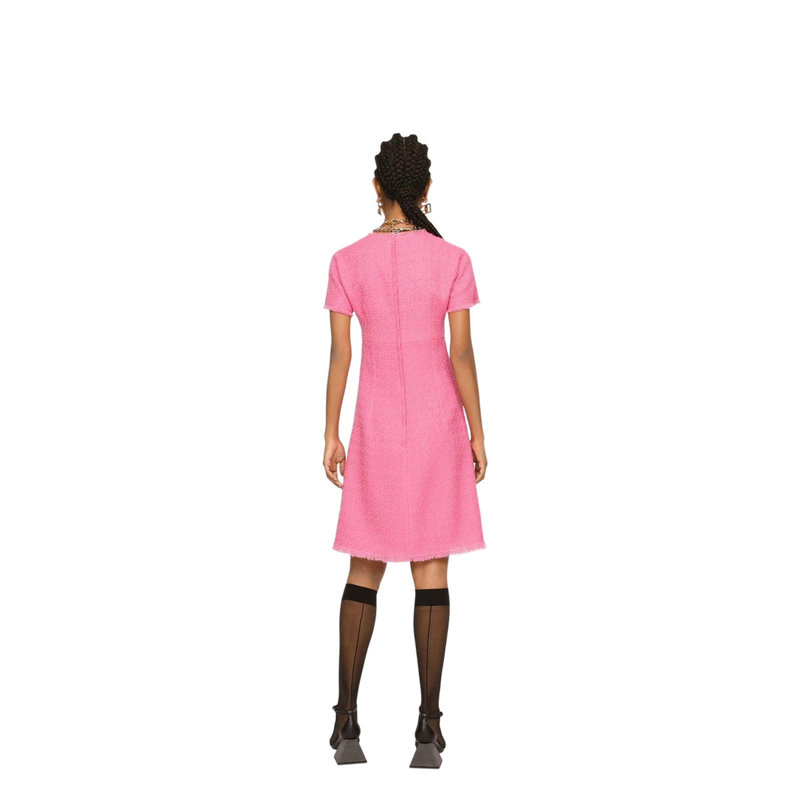 Raschel Tweed Calf-Length Dress - Image 2