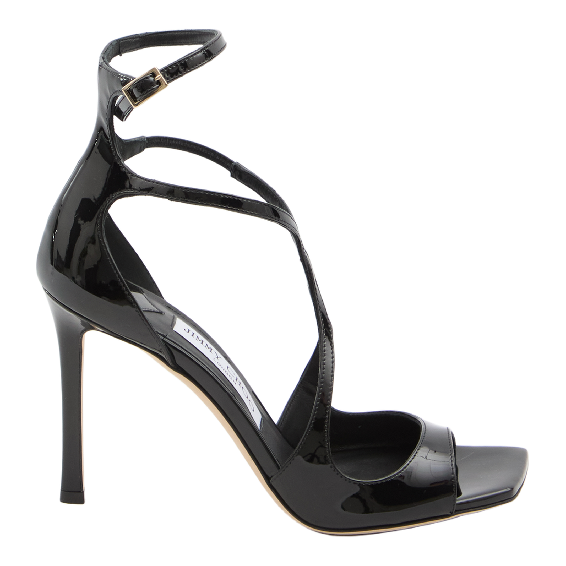 Black Patent Leather Sandals - Image 1
