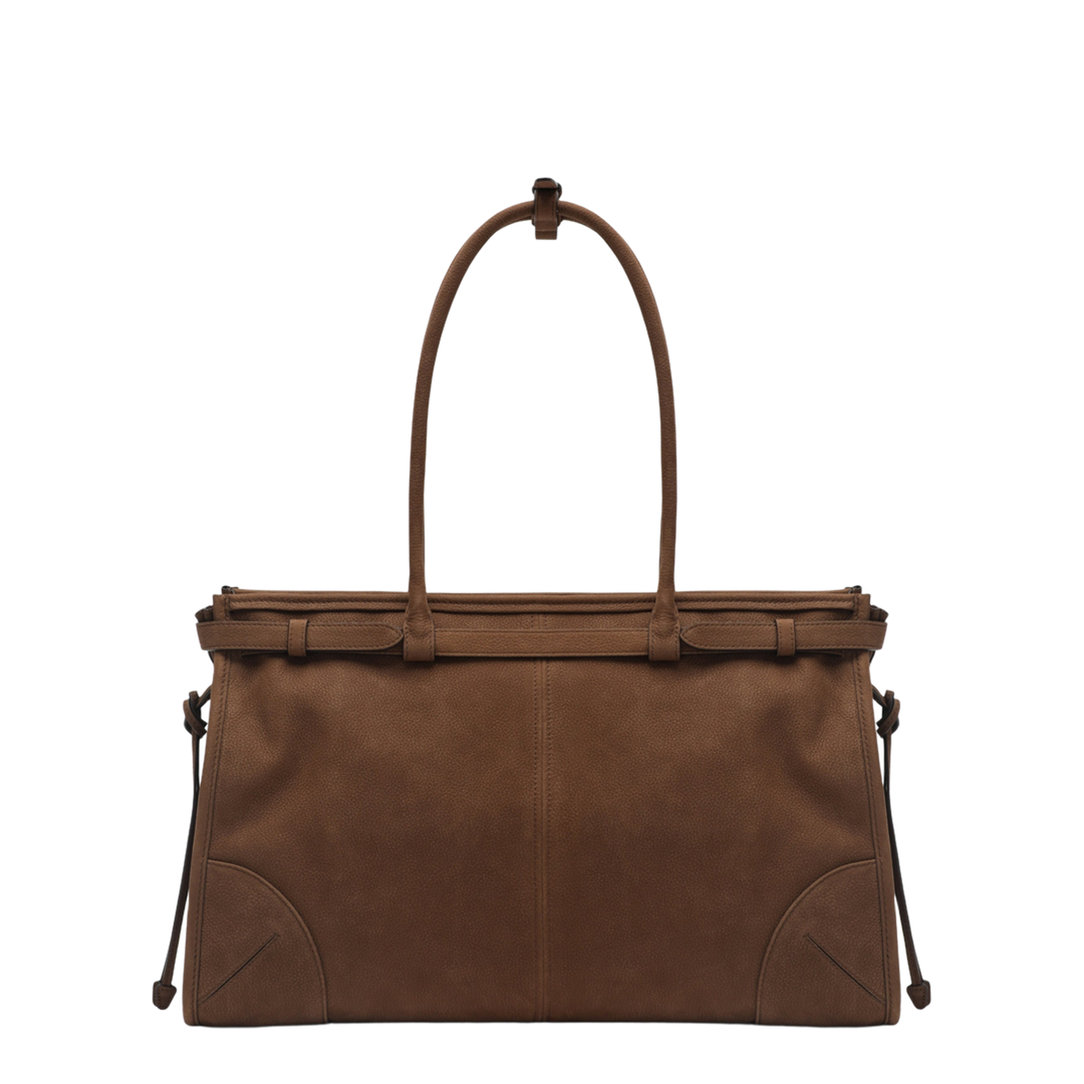 Bonnie Large Suede Leather Handbag - Cocoa Brown - Image 2