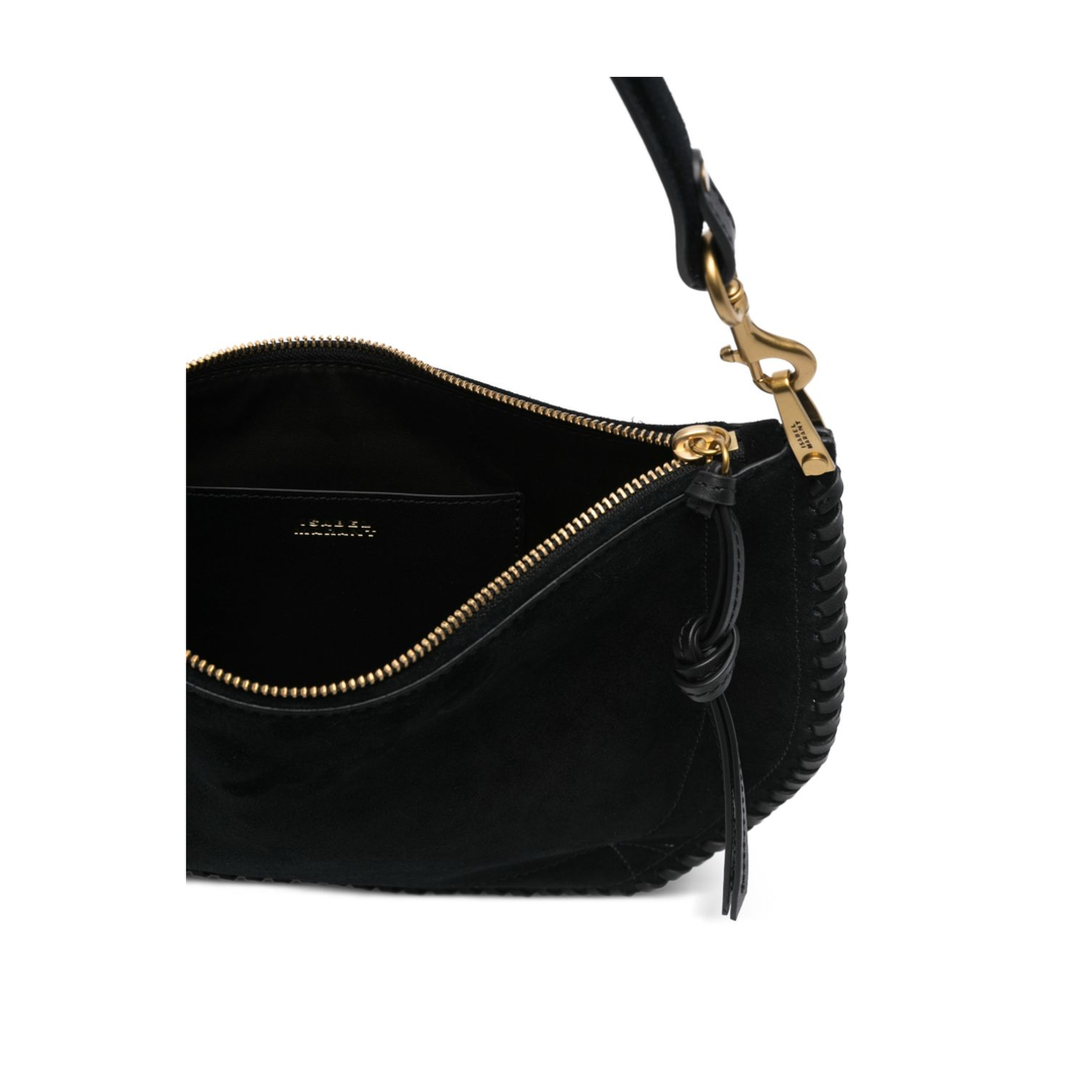 Oskan Braided Suede Calfskin Zipped Bag - Black - Image 4