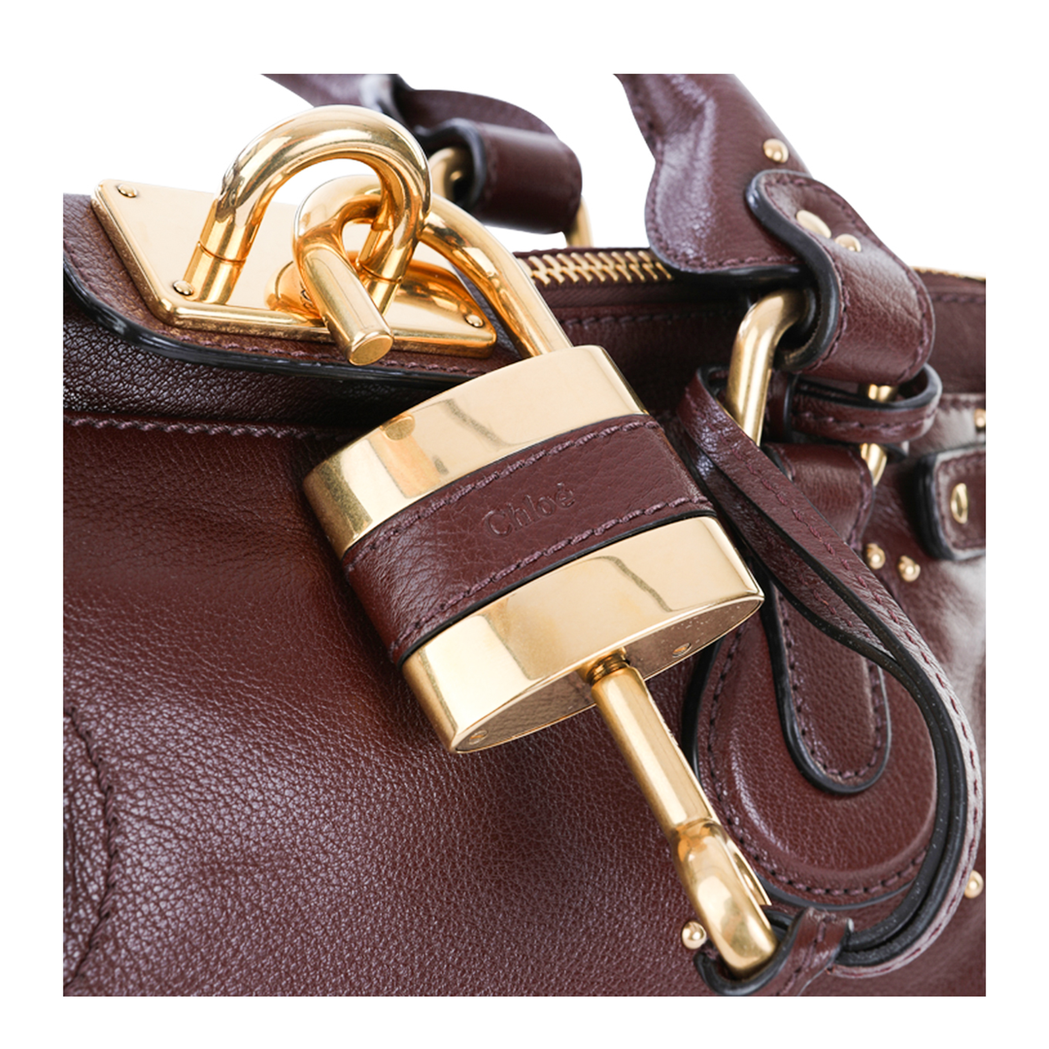 Paddington Buffalo Leather Shoulder Bag - Garnet - Image 8