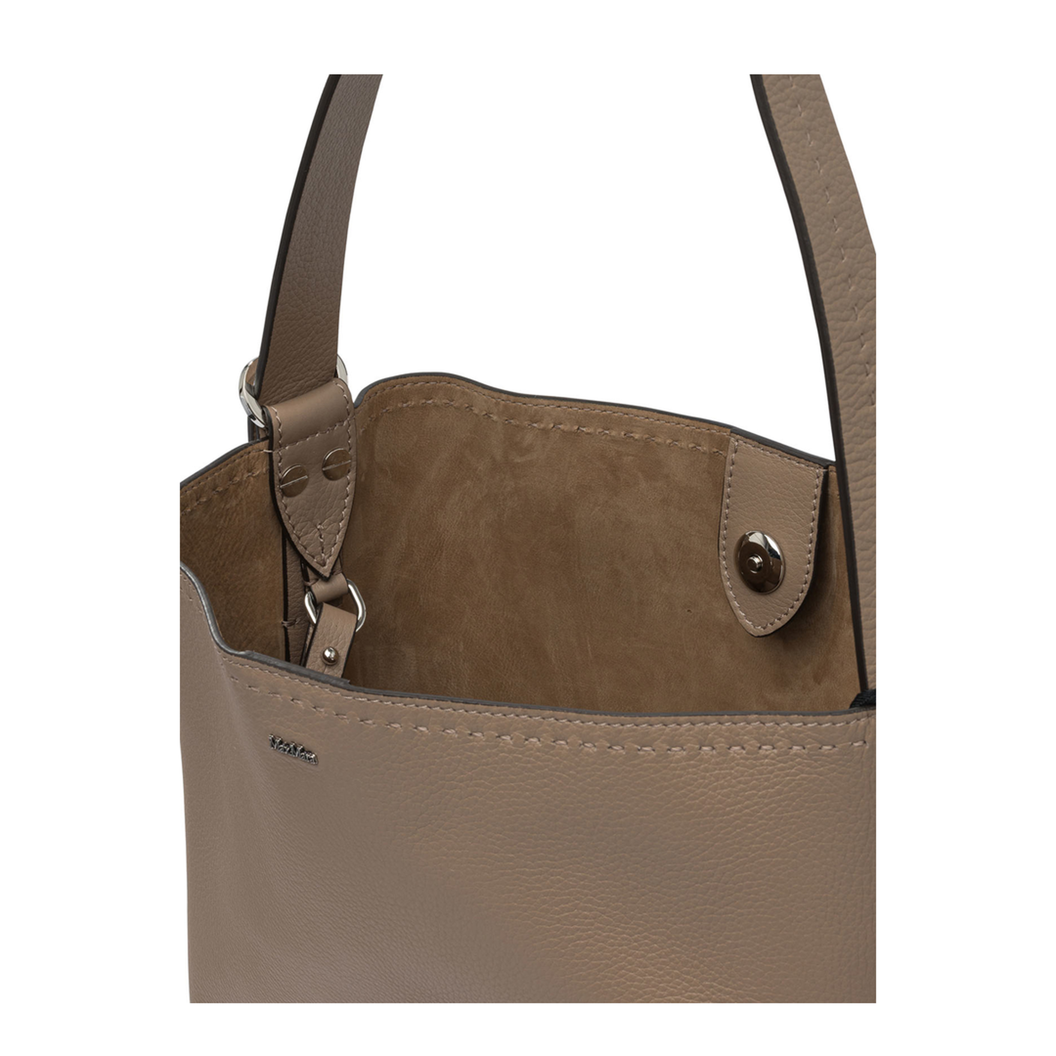 Archetipo Medium Calfskin Shoulder Bag - Mud - Image 5