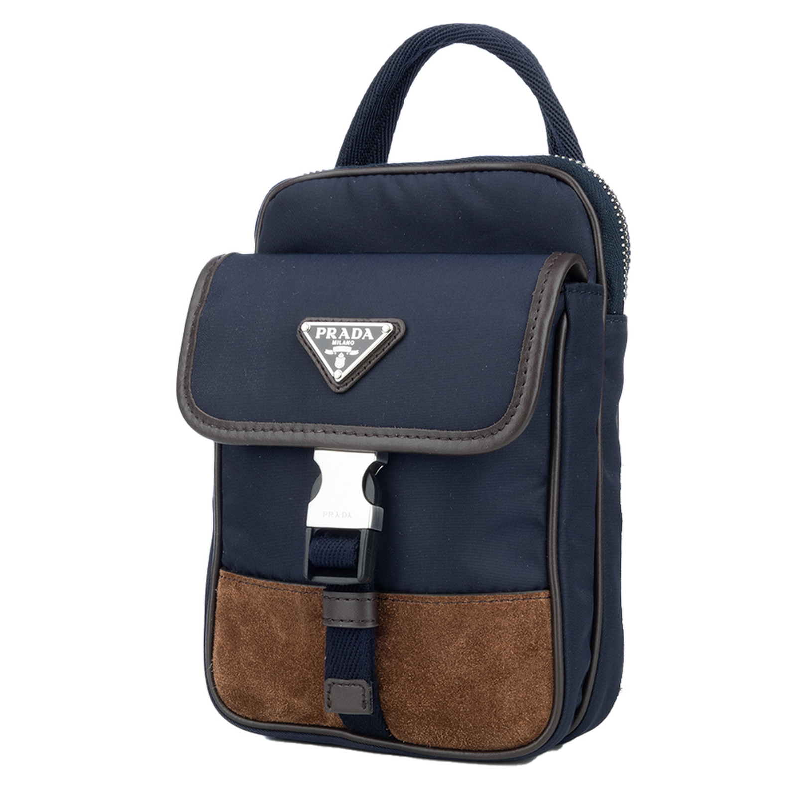 Two-Tone Nylon and Suede Phone Case - Image 2