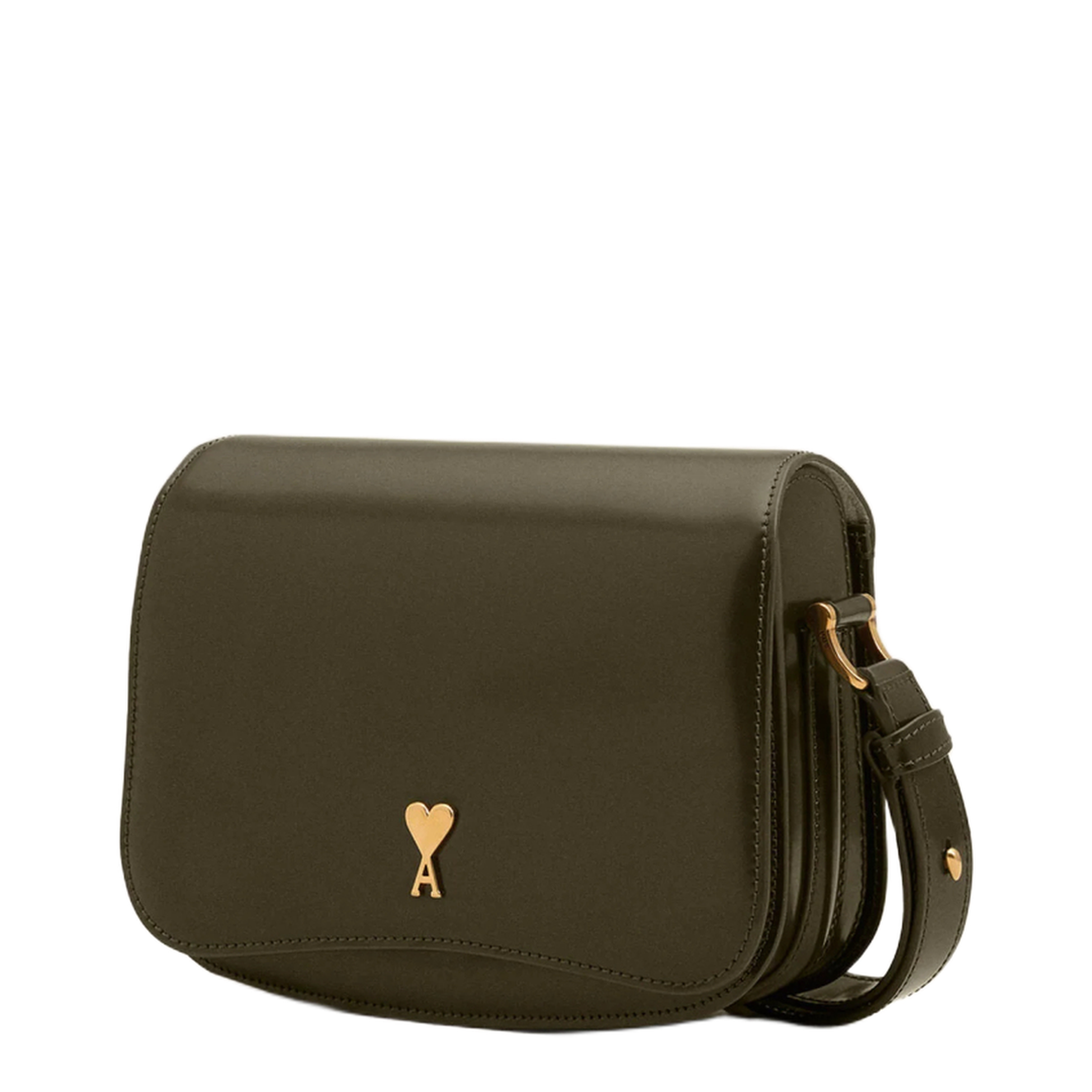 Dark Khaki Green Cow Leather Bag - Image 2