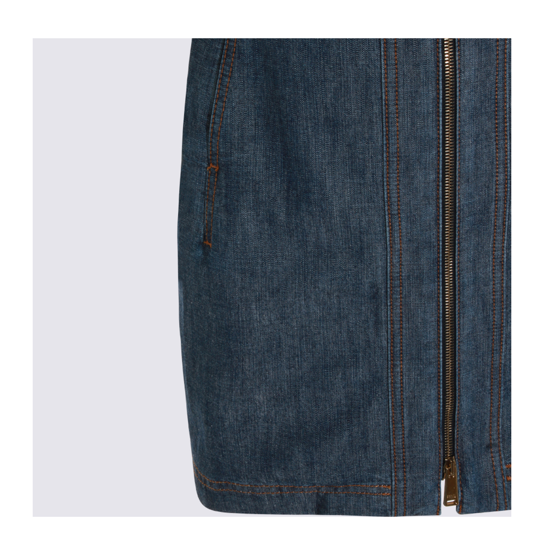 Navy Blue Chambray Dress - Image 8