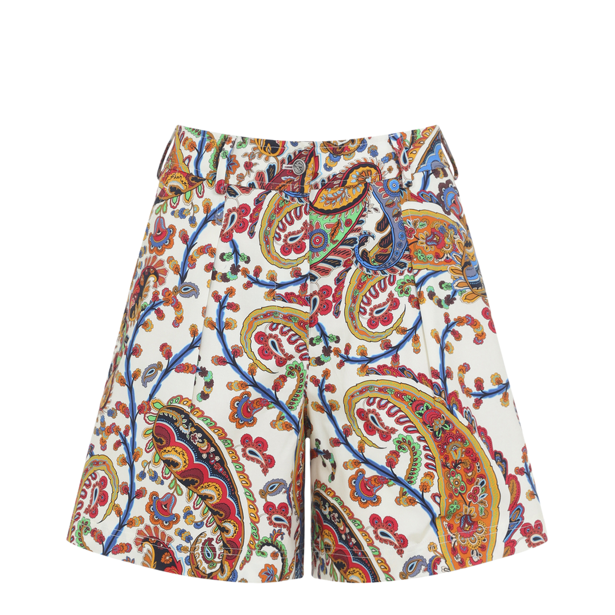 Pleated Shorts With Back Patch Pockets - Image 2