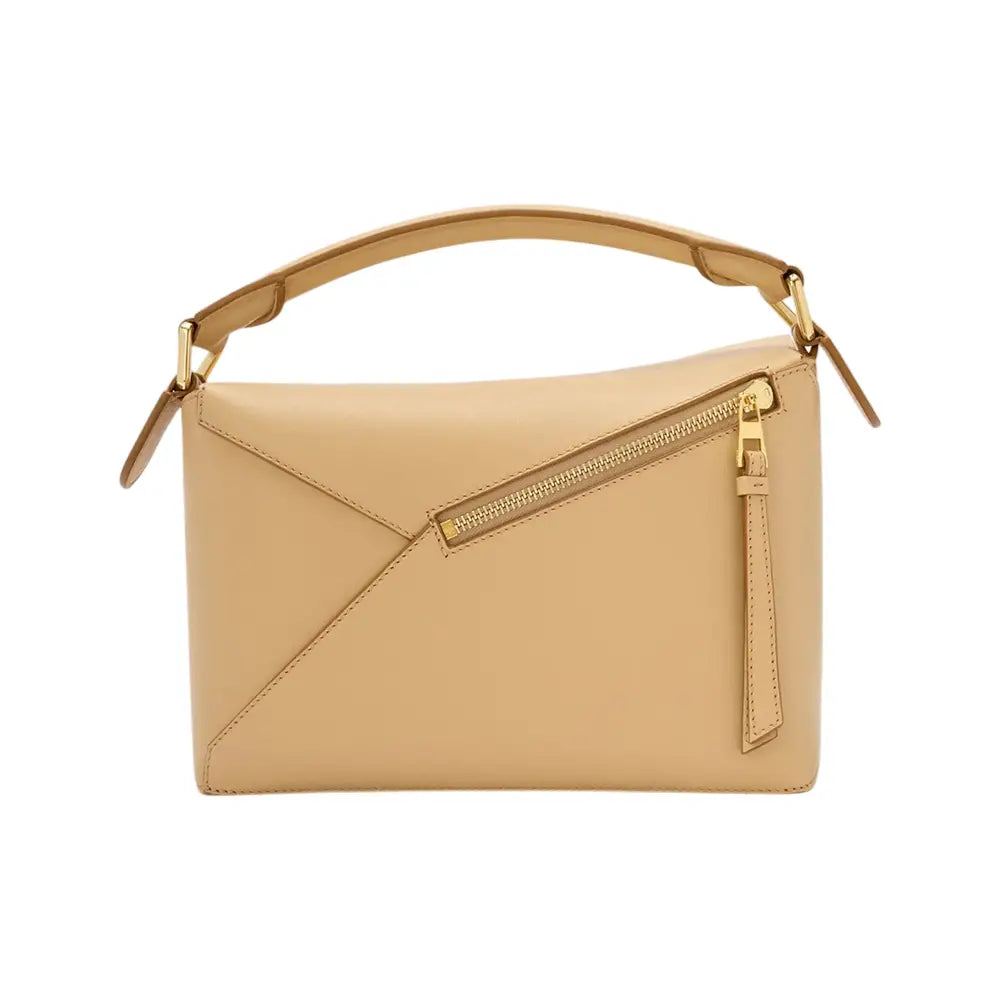 Puzzle Medium Nappa Lambskin Top-Handle Bag - Silk Beige - Image 2