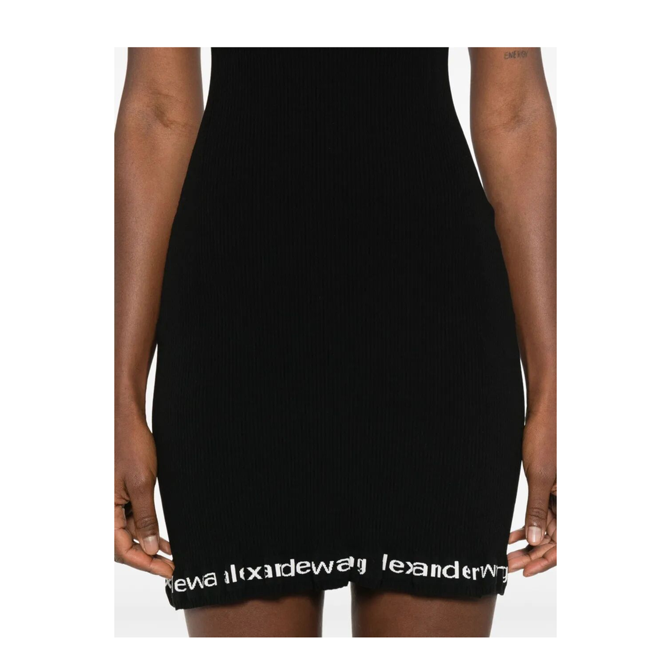Ribbed Short-Sleeve Fitted Dress - Image 4