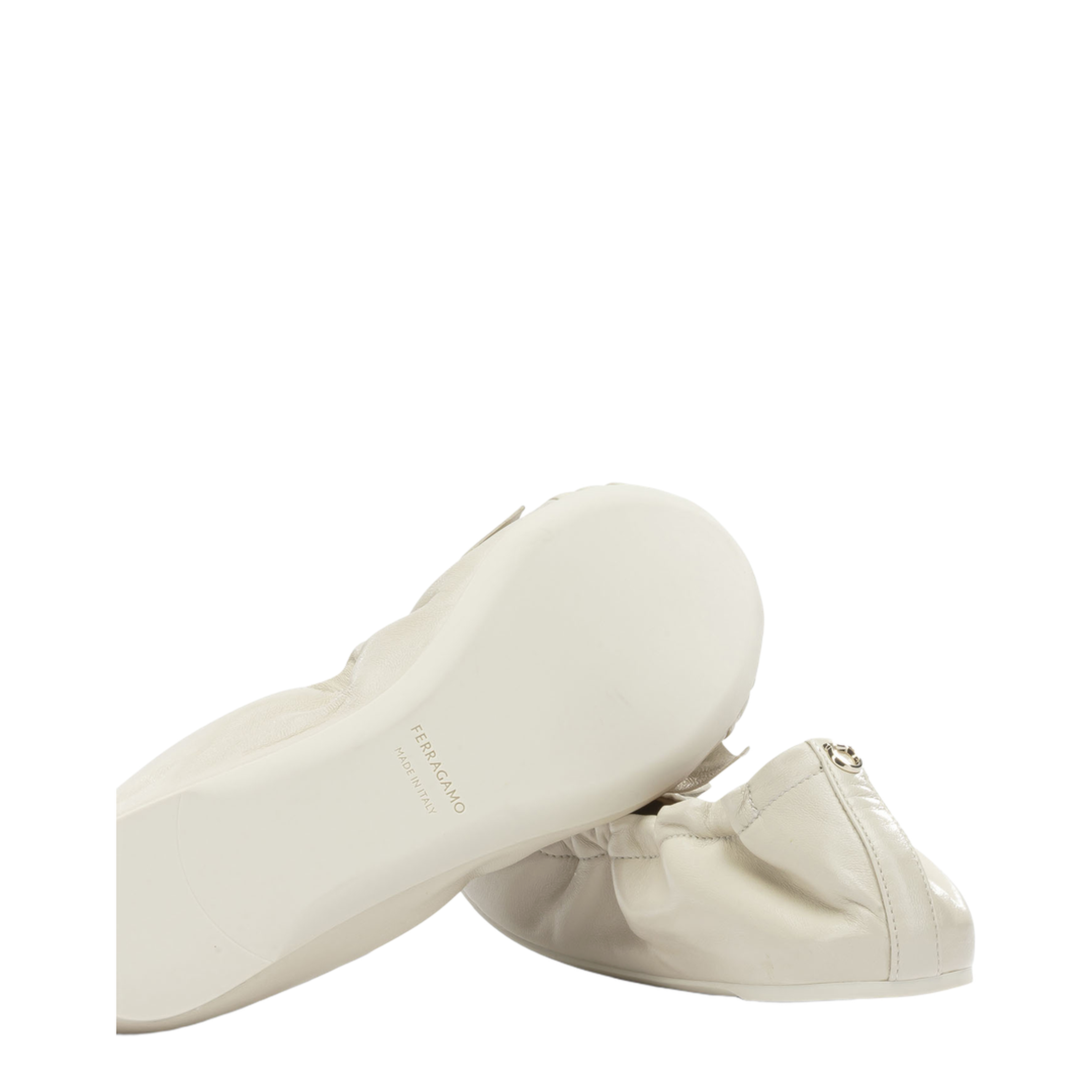 Leather Ballet Flats With Bow - Image 5