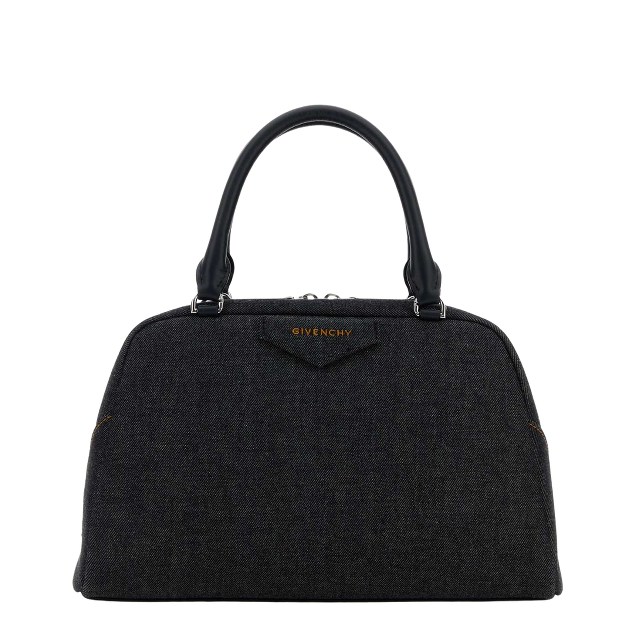 Antigona East West Medium Denim Handbag - Dark Blue - Image 1