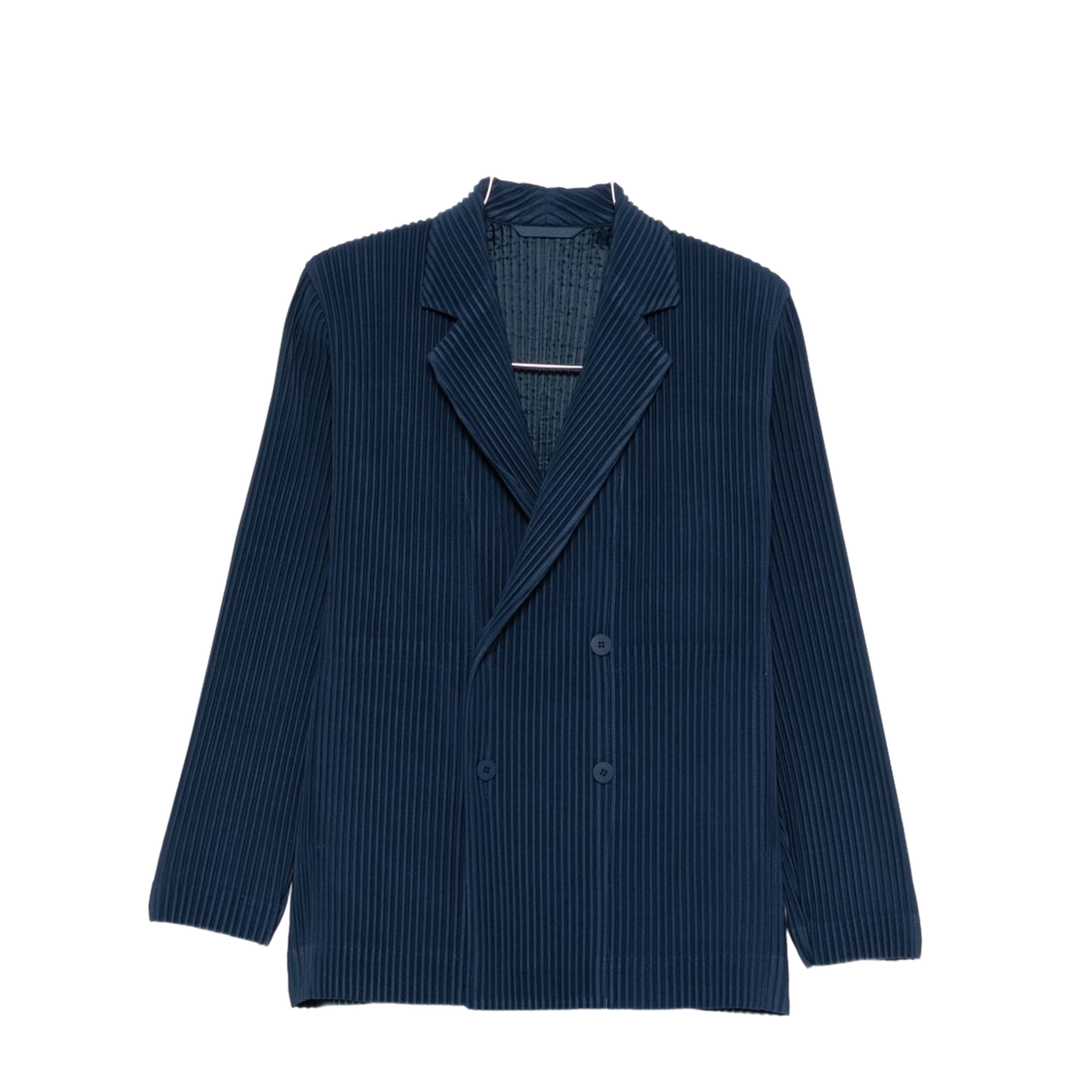 Double-Breasted Pleated Jacket - Image 1