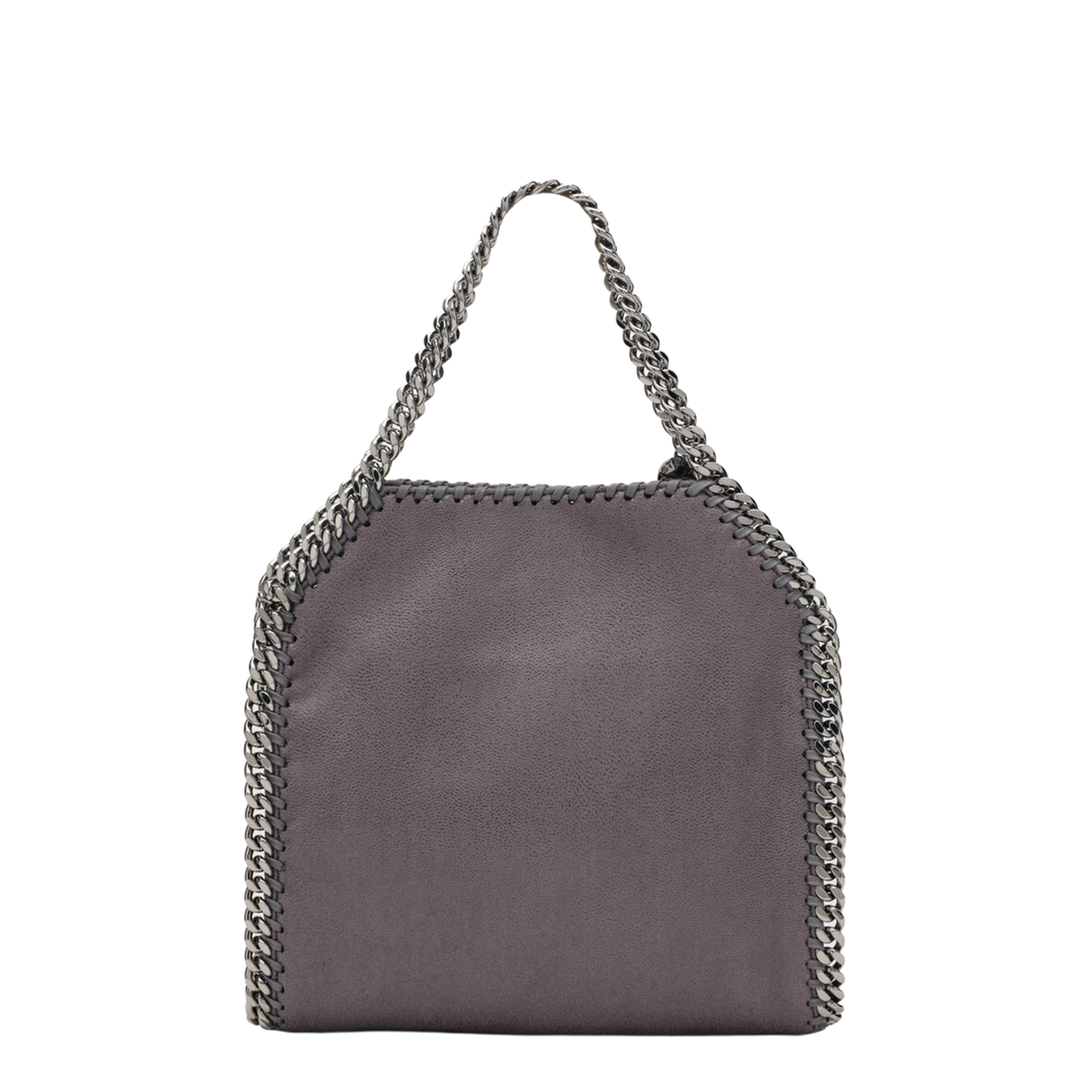 Falabella Mini Matte Vegan Shaggy Deer Tote Bag - Medium Steel Grey - Image 2
