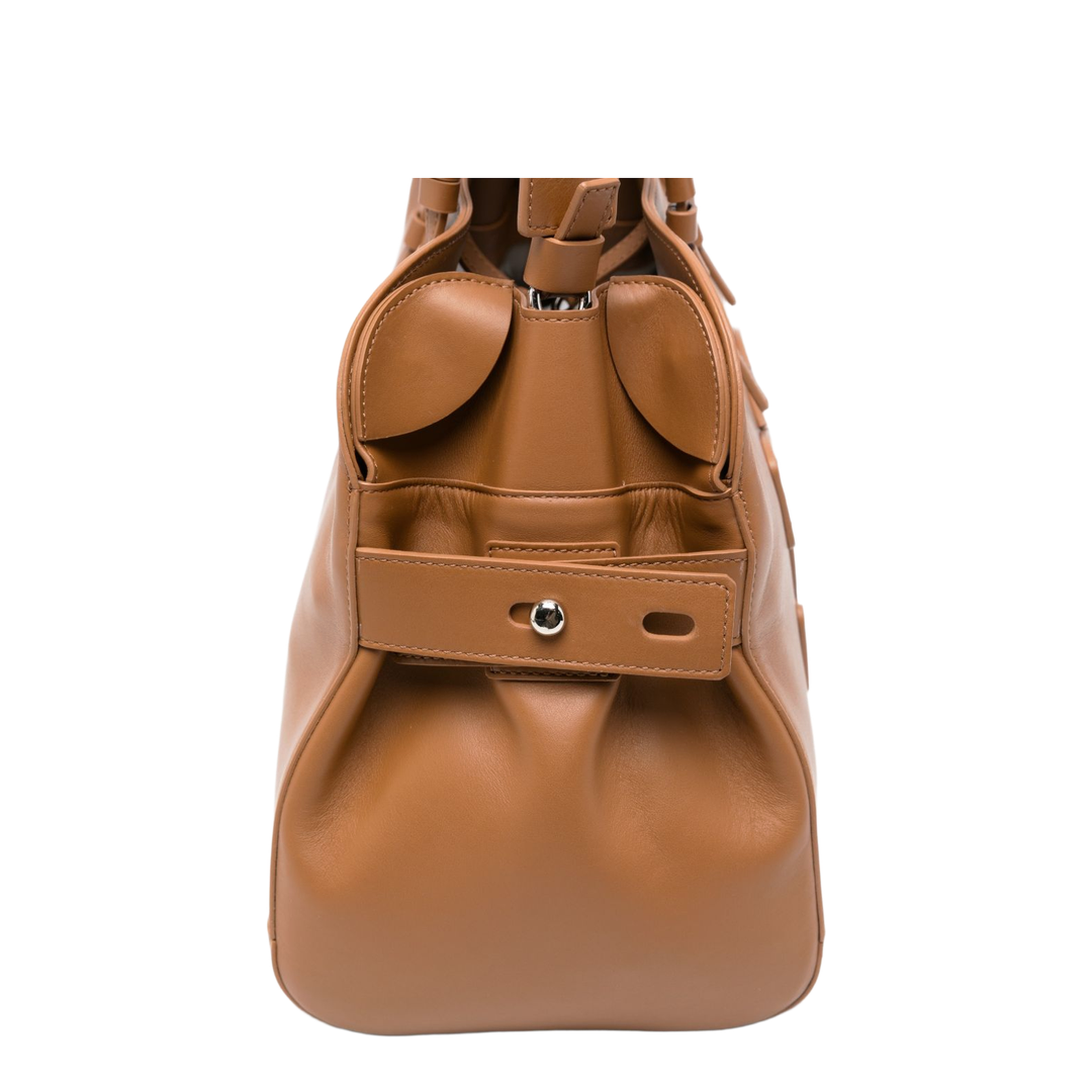 Park Avenue Calf Leather Tote - Brown - Image 3