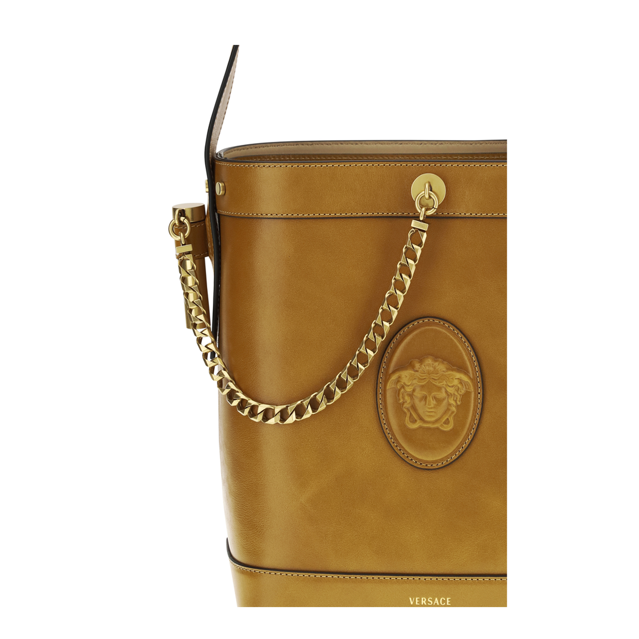 Small Leather Pivot Bucket Bag - Image 4