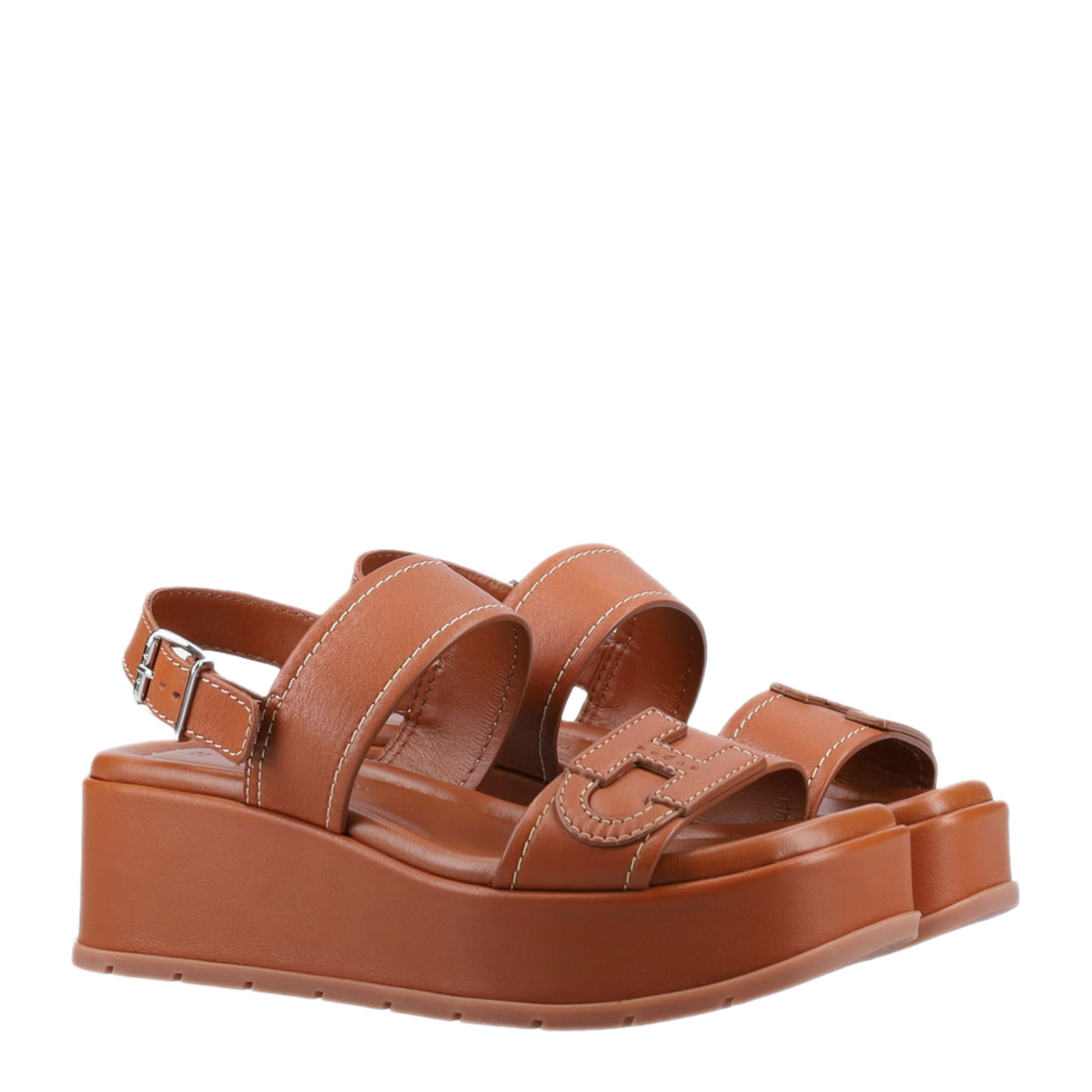 Leather Platform Sandals - Image 2