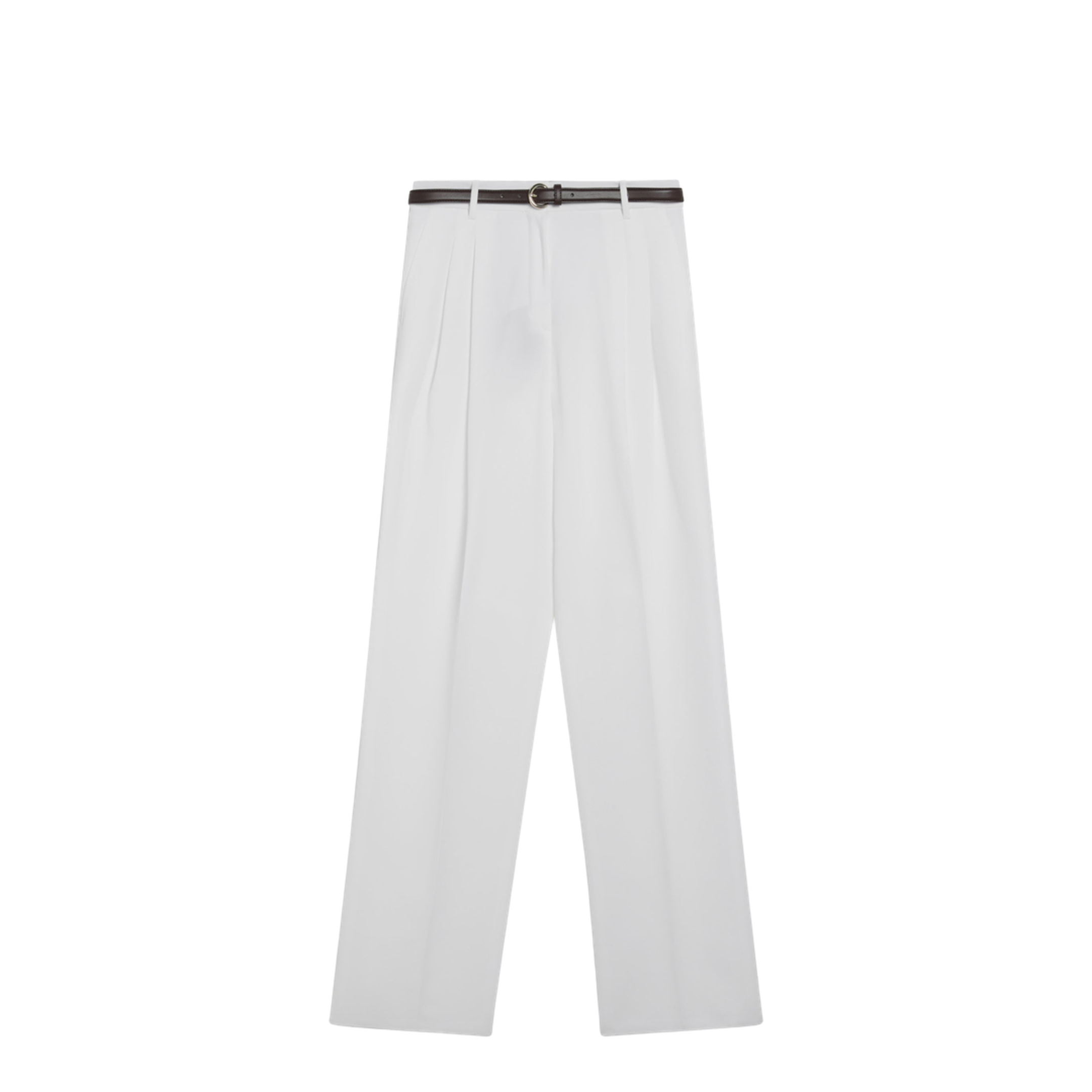 White Cotton Trousers - Image 1