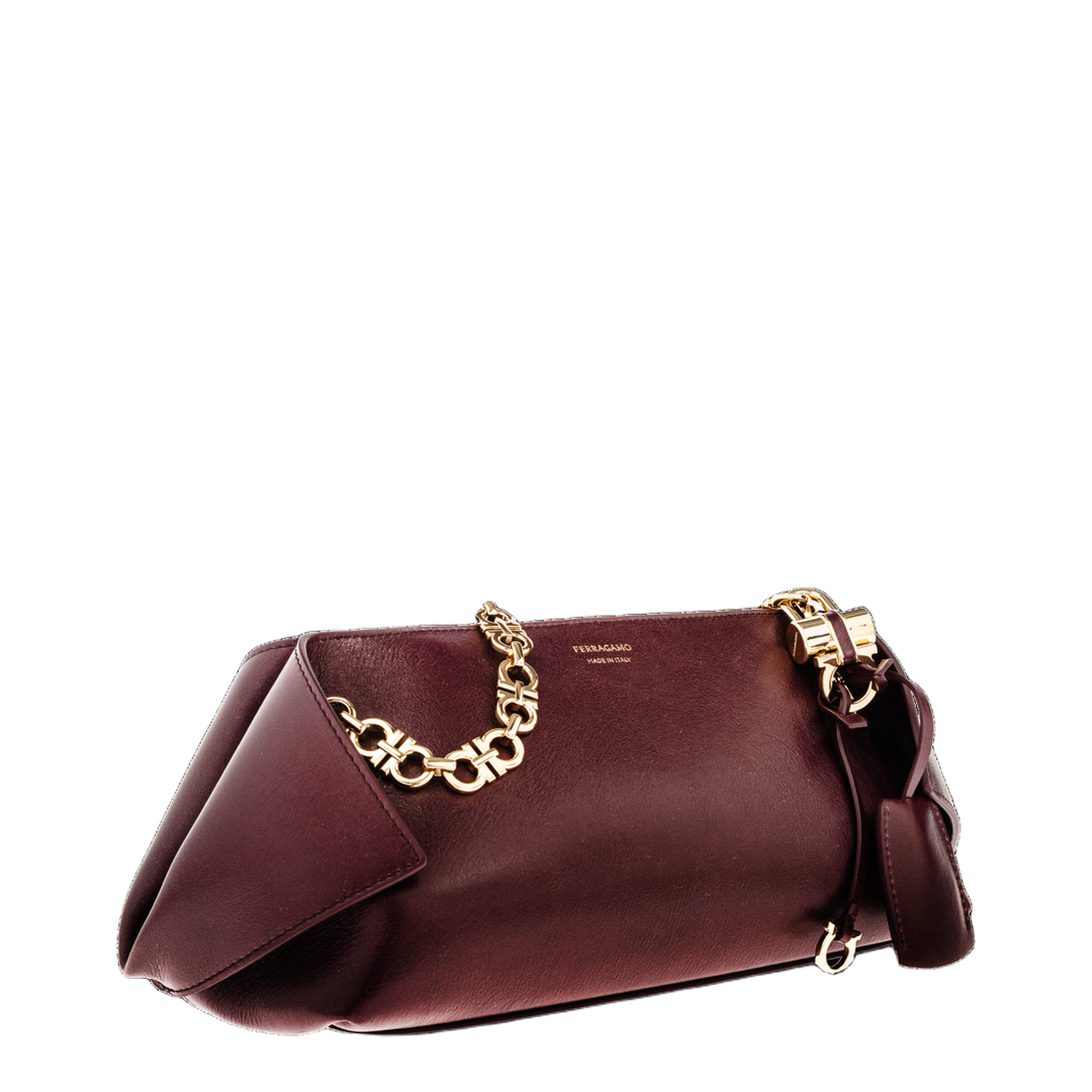 Scarf Small Calfskin Shoulder Bag - Plum - Image 3