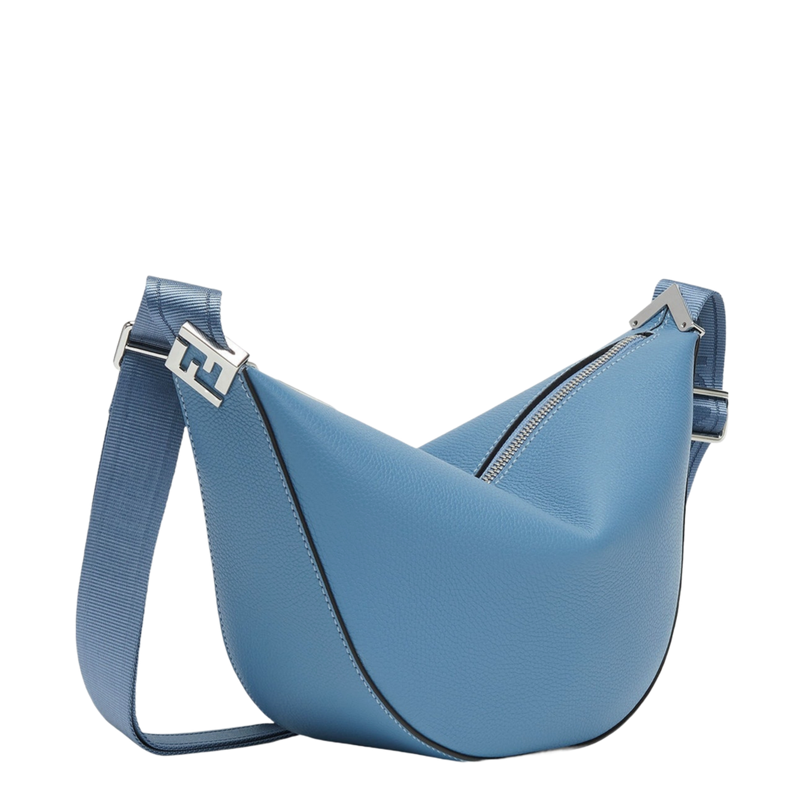Fendi Roma Leather Fendi Melon Small
Blue Leather Bag - Image 3