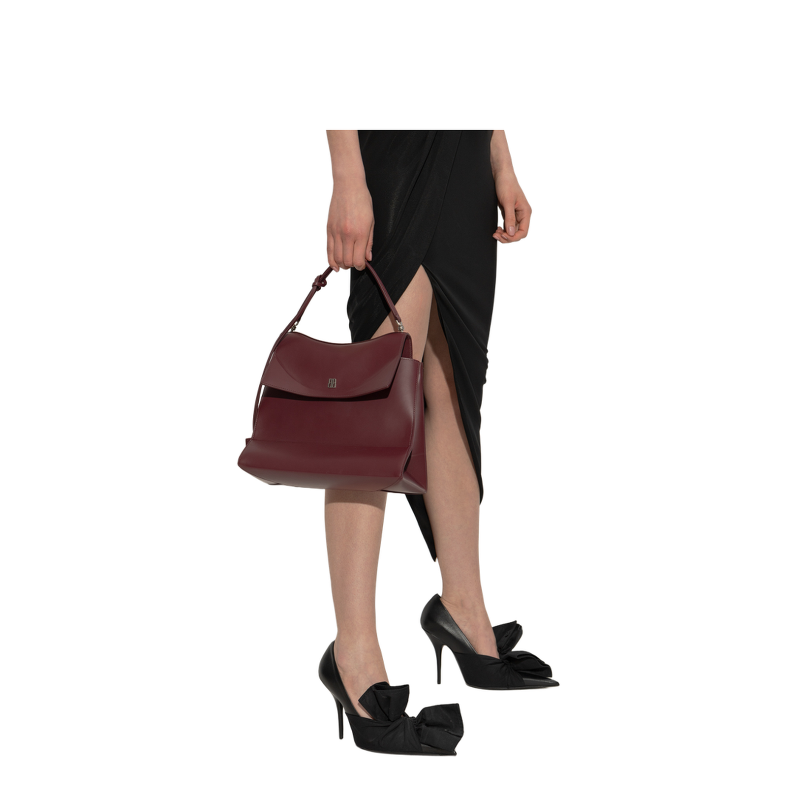 Nano Handbag Medium in Dark Burgundy - Image 2