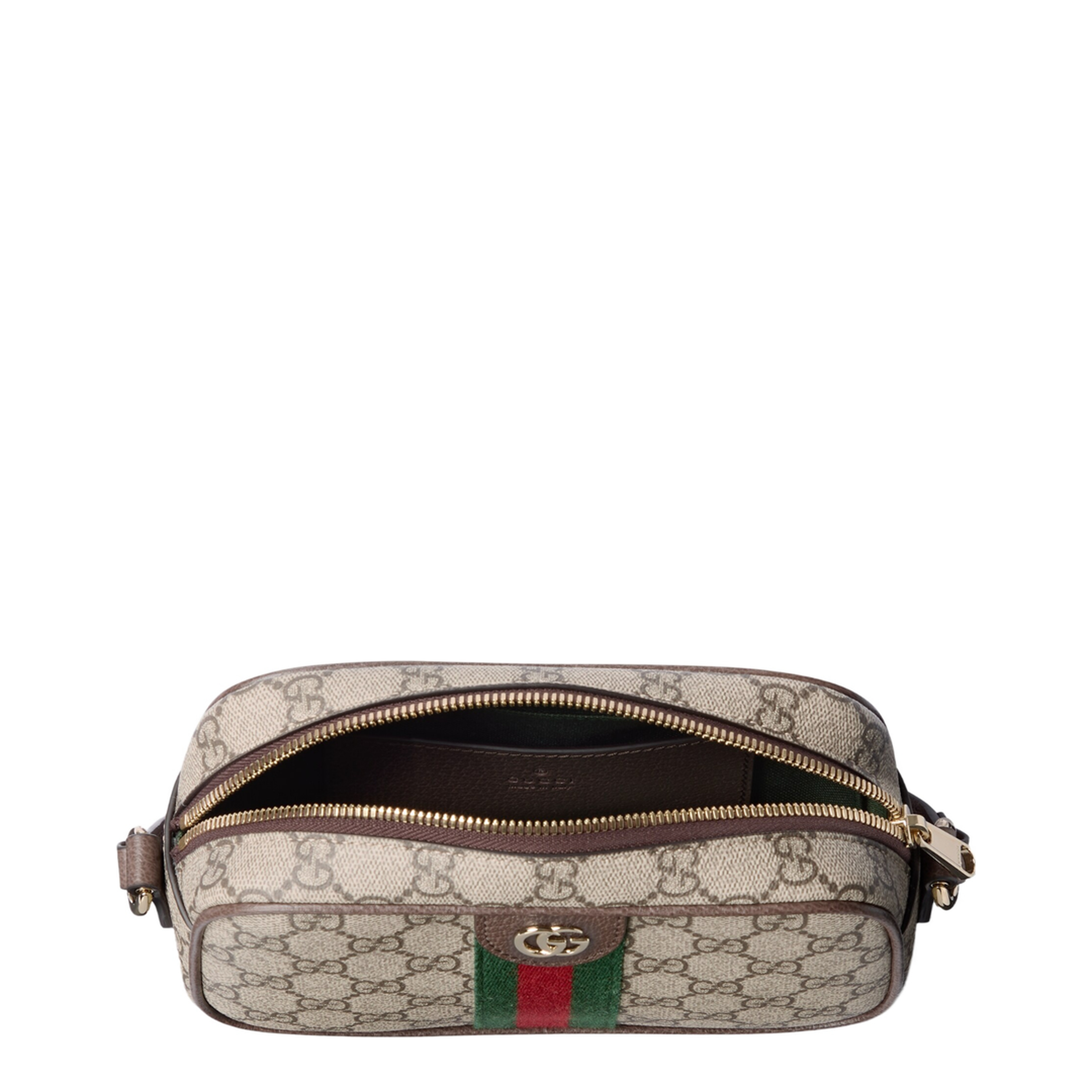 Ophidia Small Camera Bag in Beige and Brown GG Fabric - Image 3