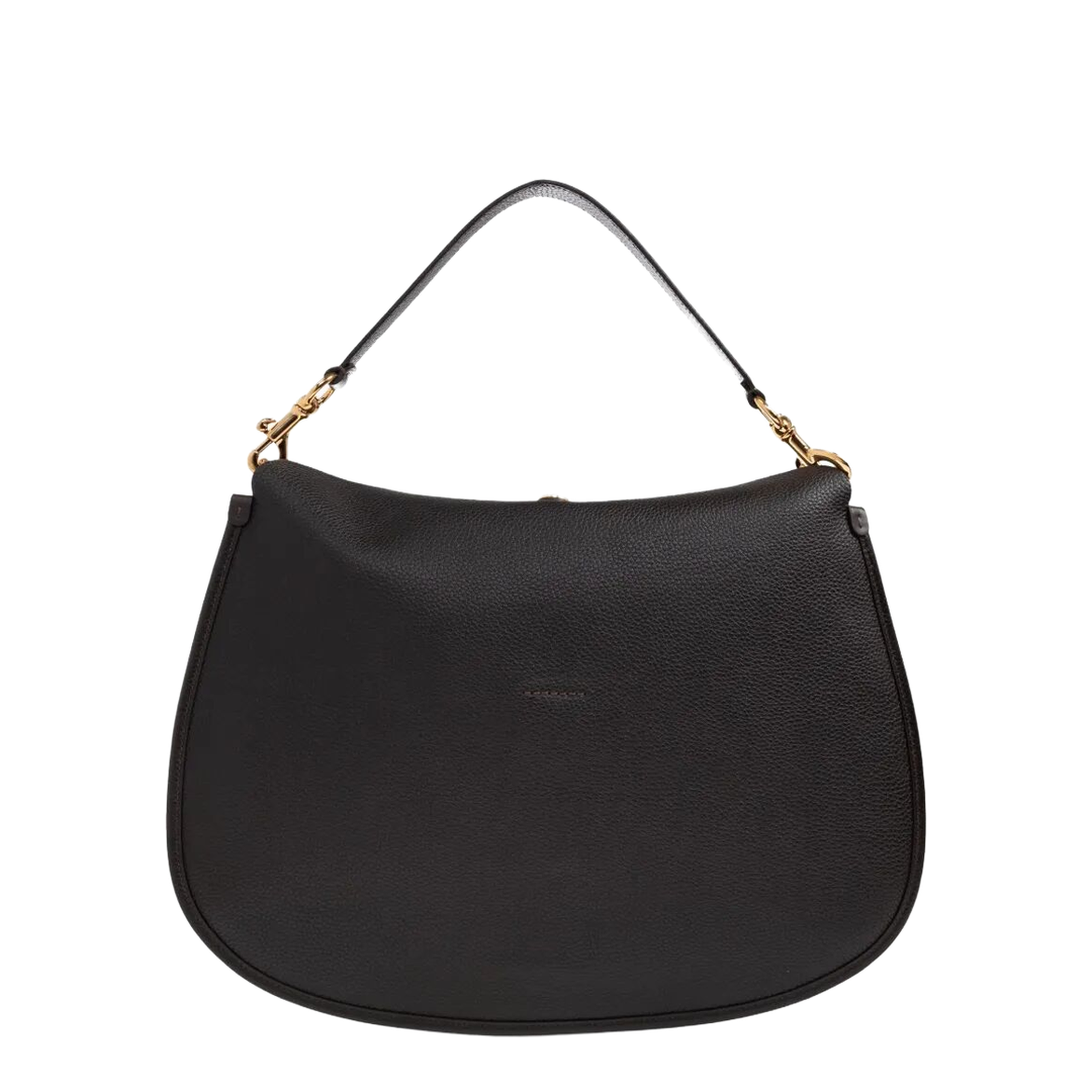 Buckle-Fastening Extra-Large Leather Shoulder Bag - Image 3