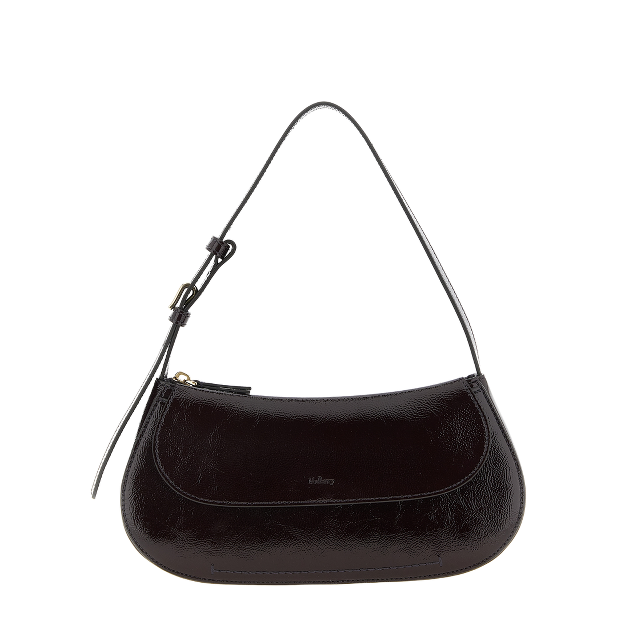 Clovelly Leather Shoulder Bag - Purple - Image 1