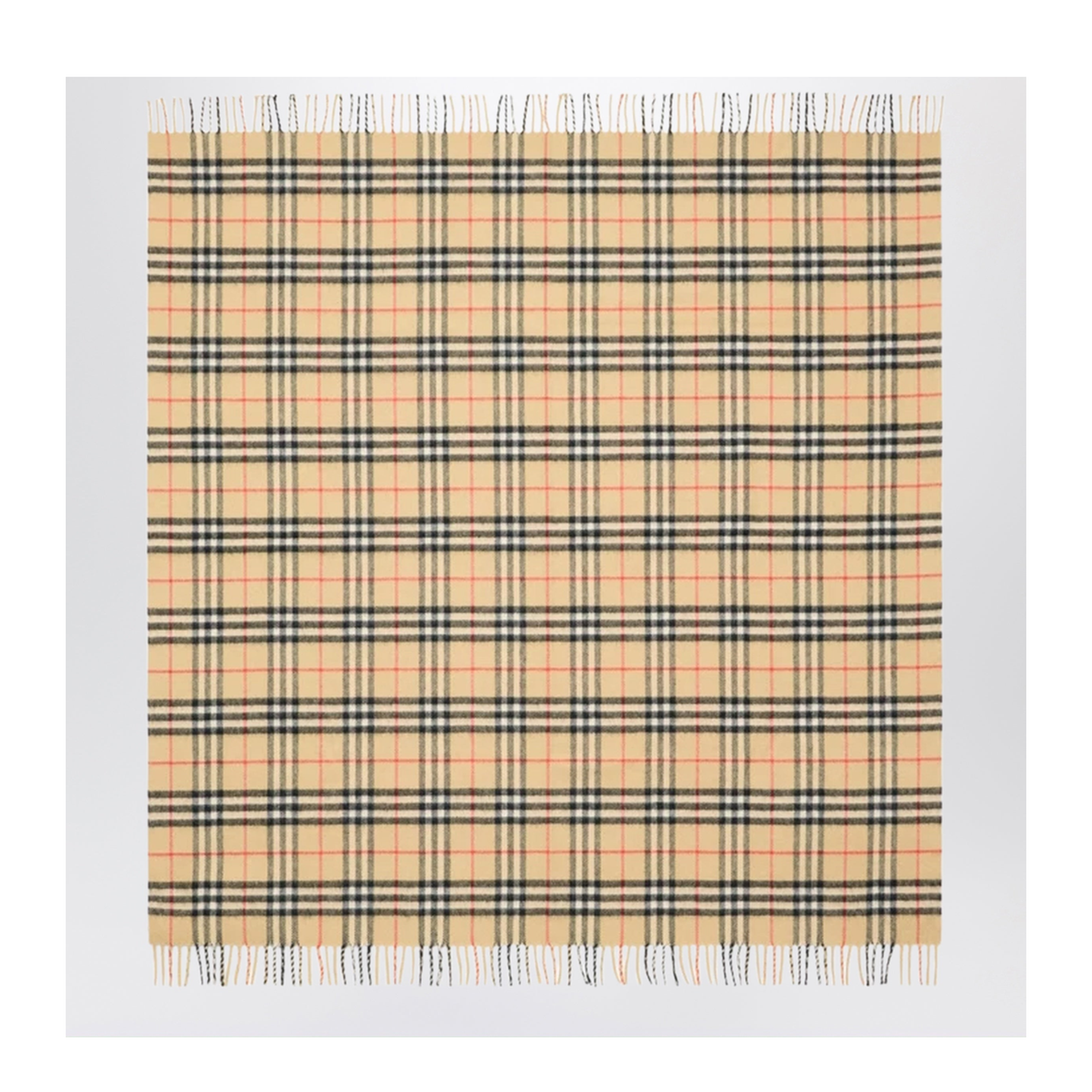 Check Wool Scarf - Image 1