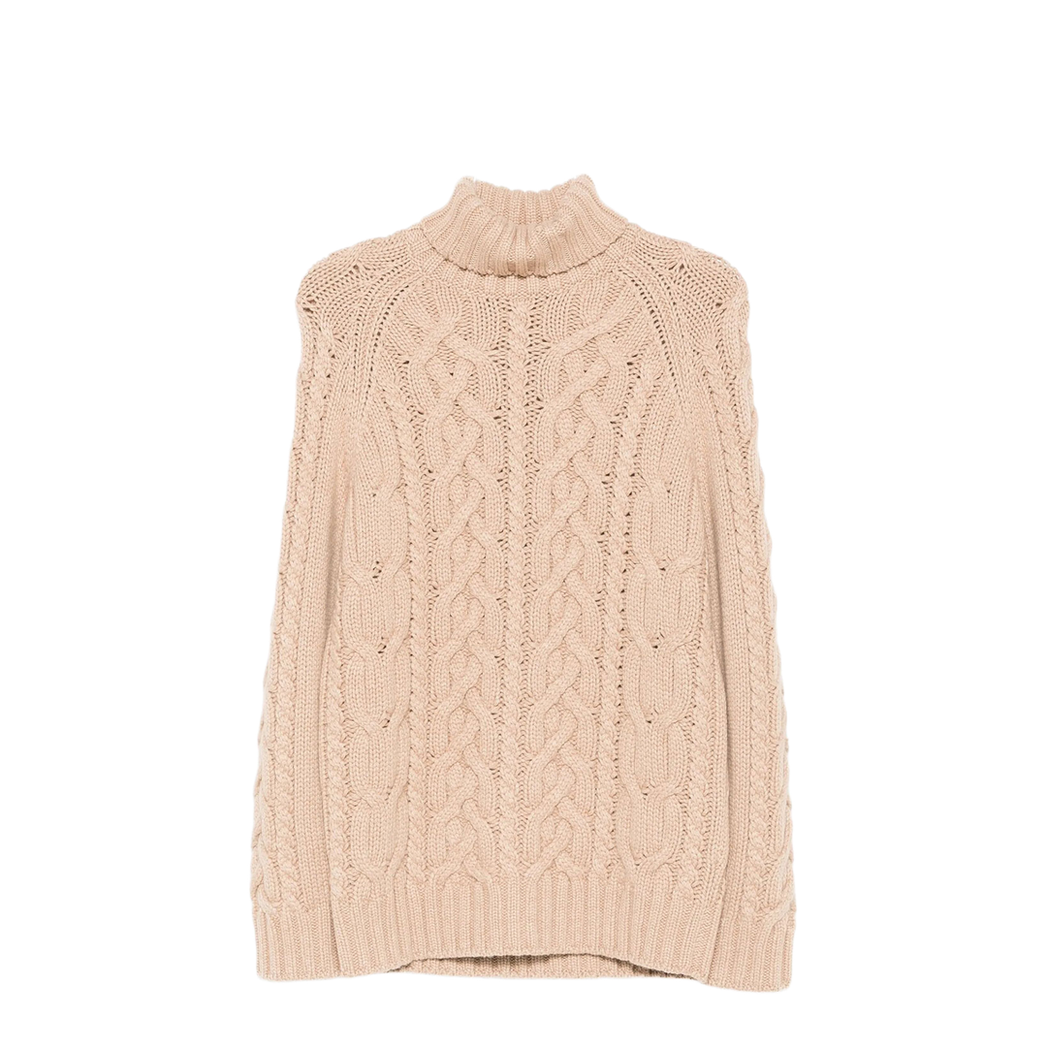 Cable-Knit Roll-Neck Cashmere Sweater - Image 1