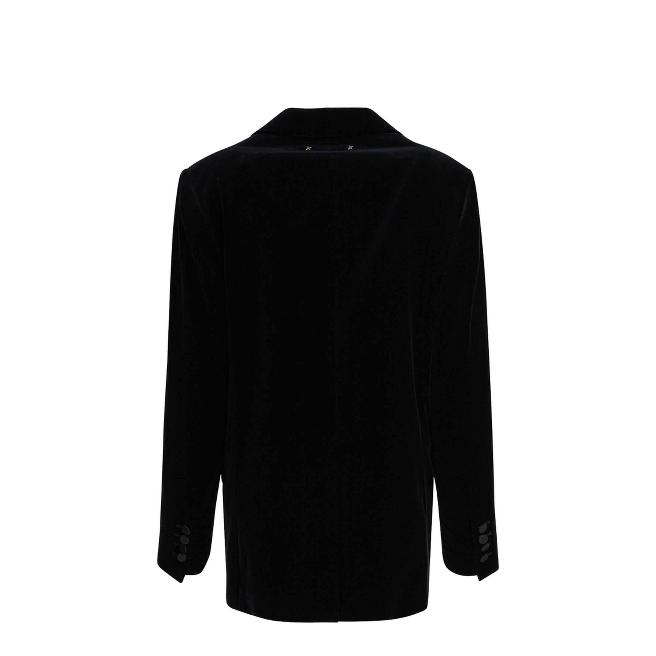Velvet And Satin Double-Breasted Blazer - Image 2