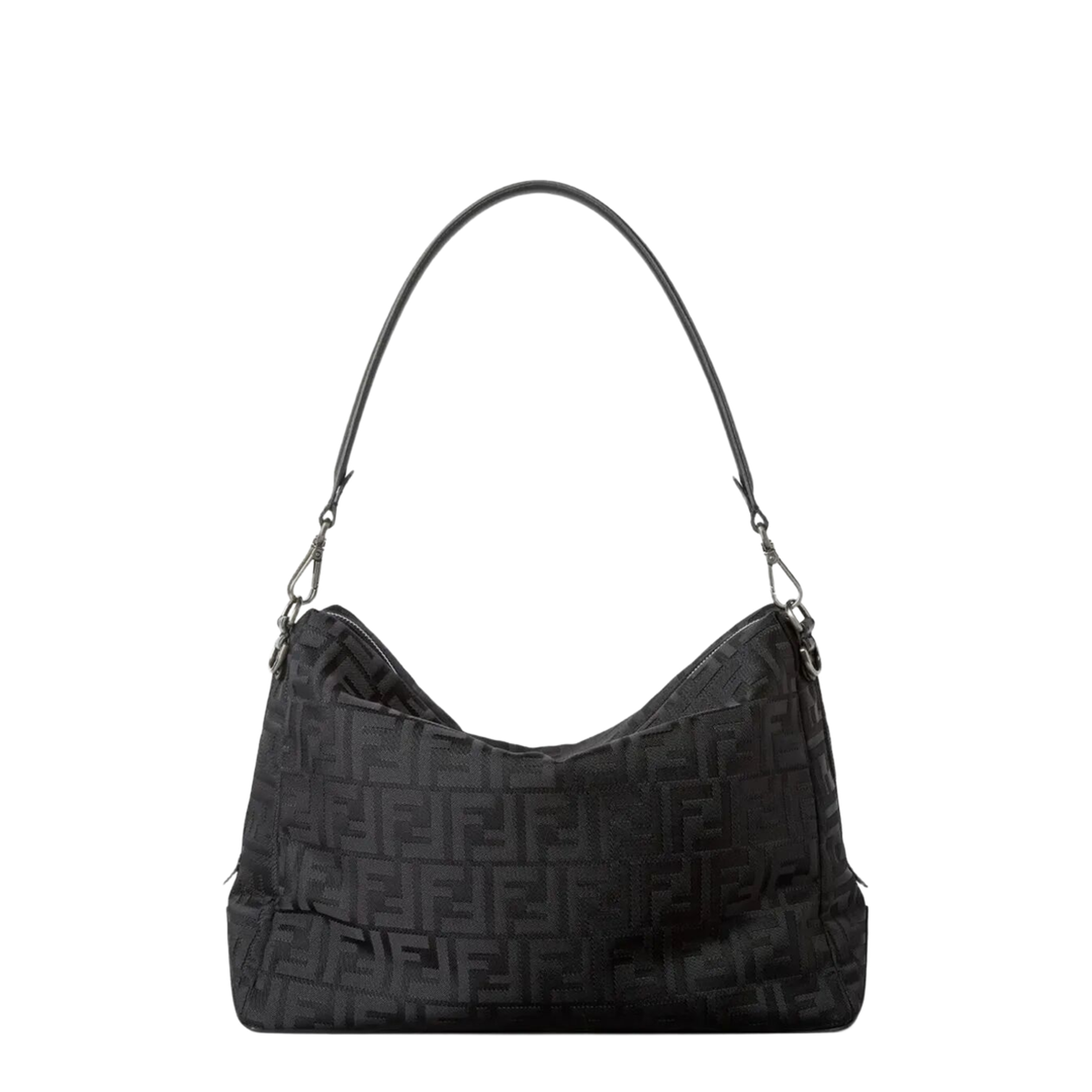 Lui Large Nylon Shoulder Bag - Black - Image 2