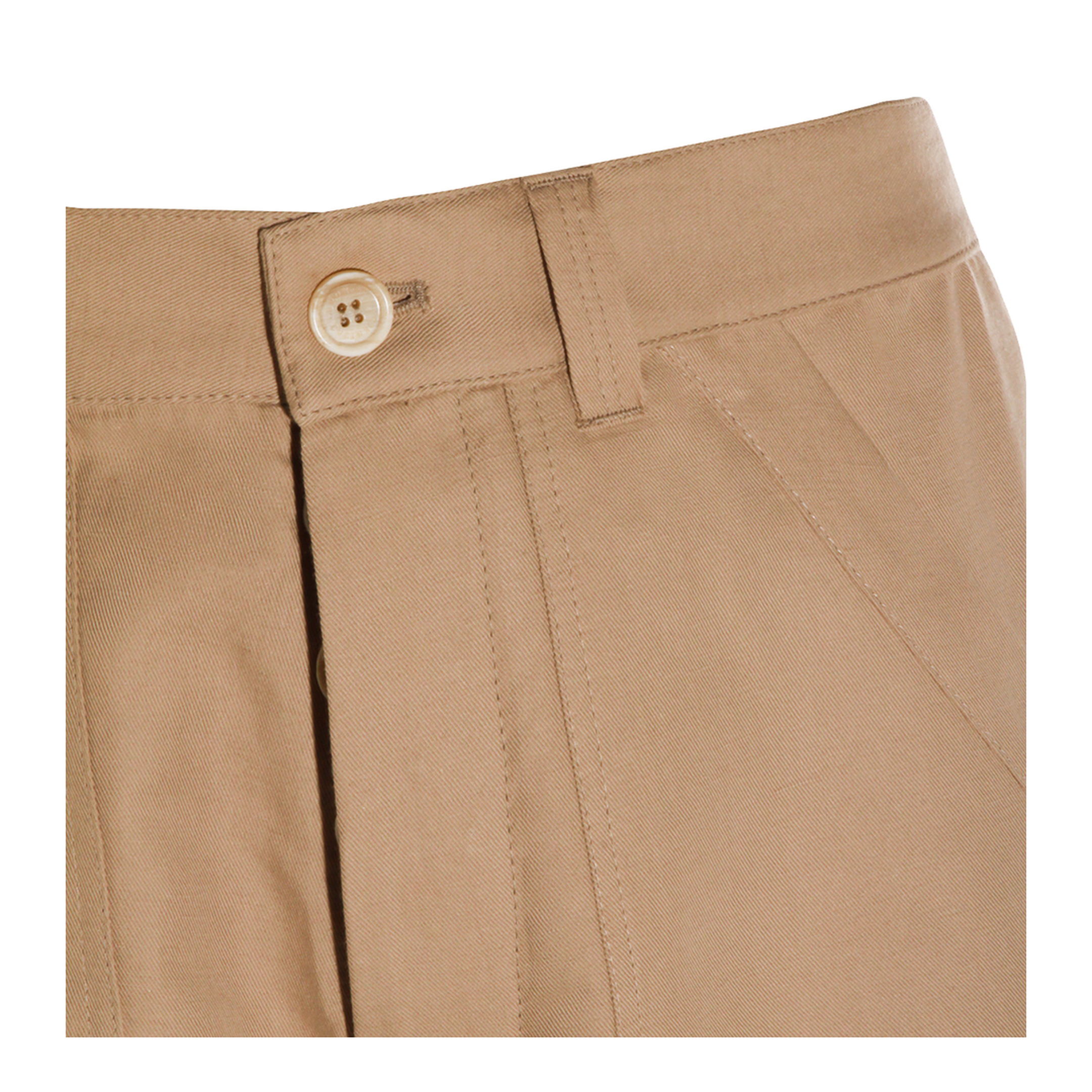 Cotton and linen drill trousers with patch pockets and drawstring - Image 6