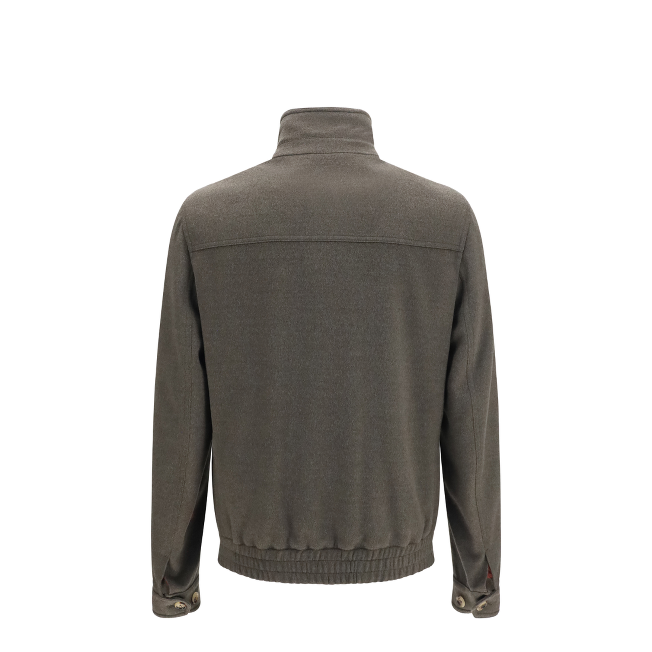 Wool Zip Jacket with High Collar - Image 2