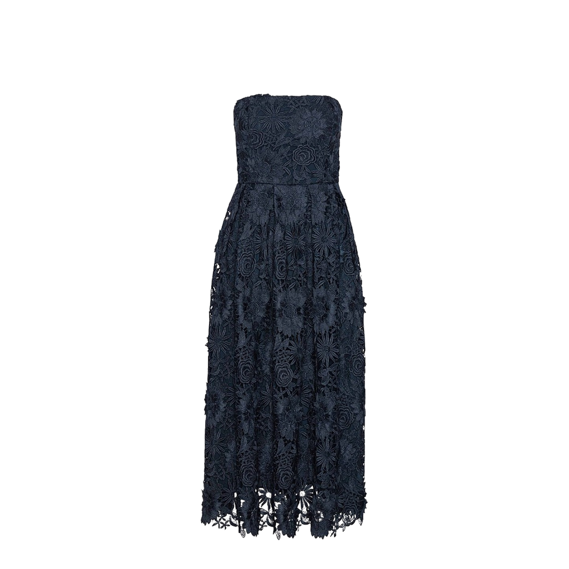 3D Lace Flared Midi Dress - Image 1
