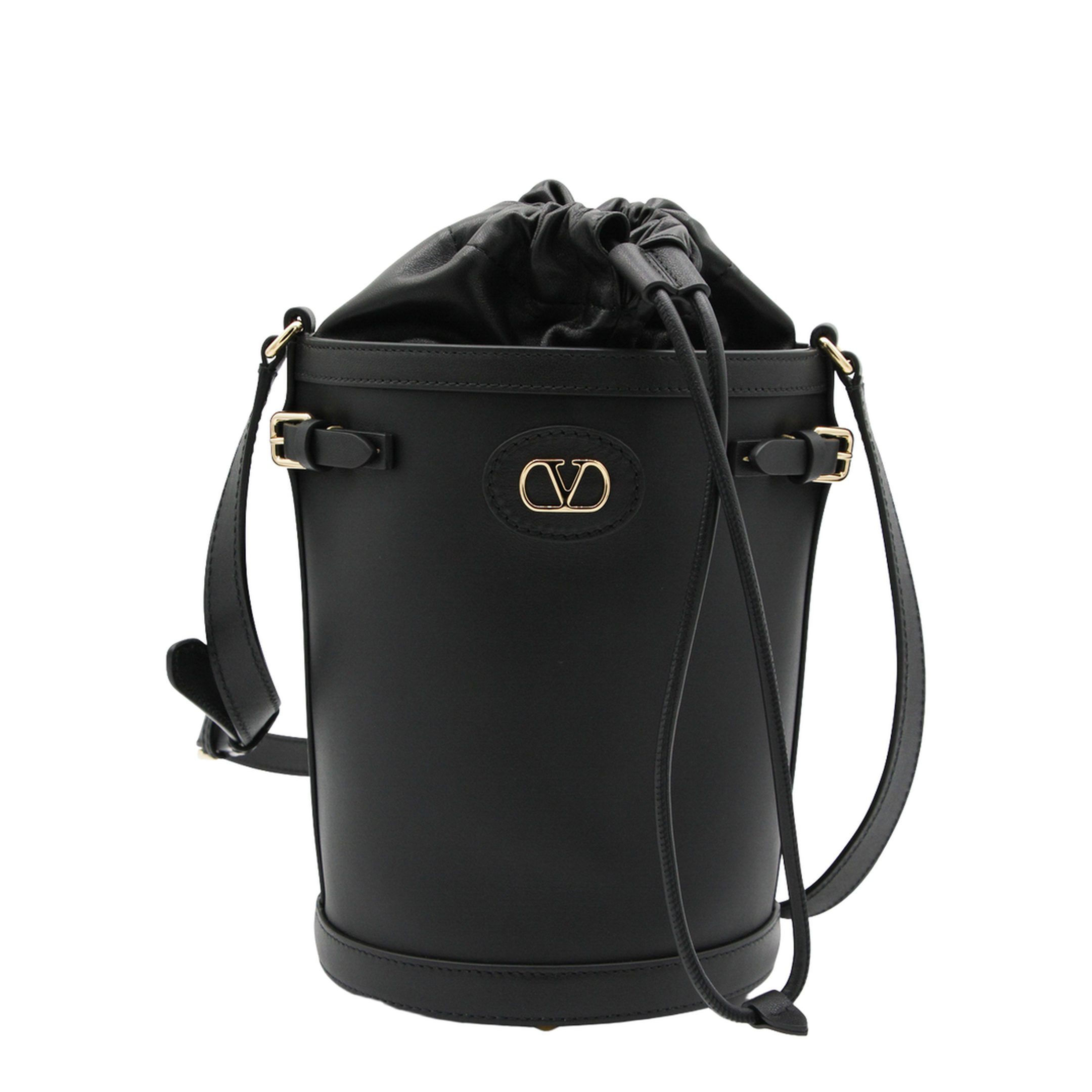 Antibes Bucket Bag Medium Leather - Black - Image 1