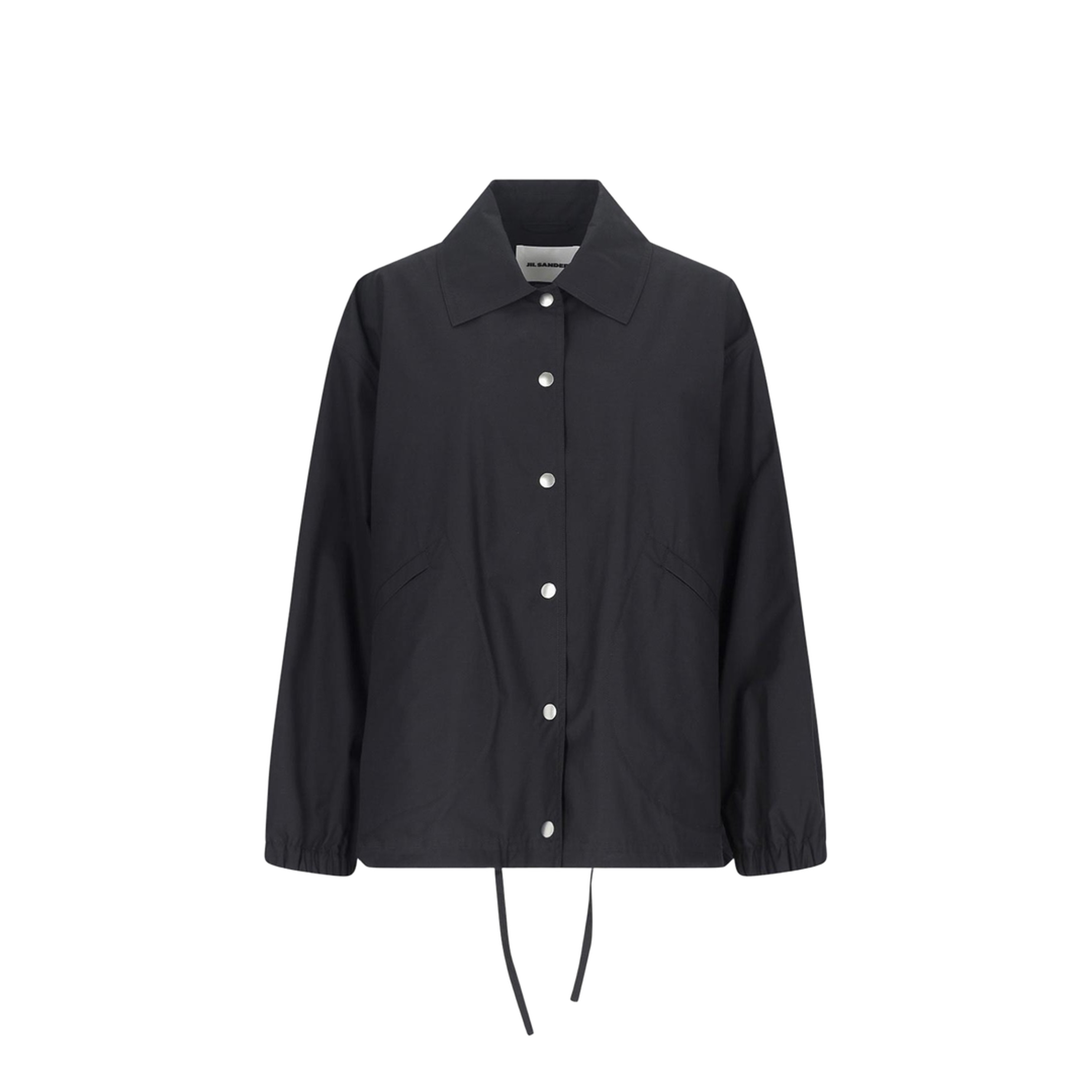 Single-breasted Logo Jacket - Black - Image 4