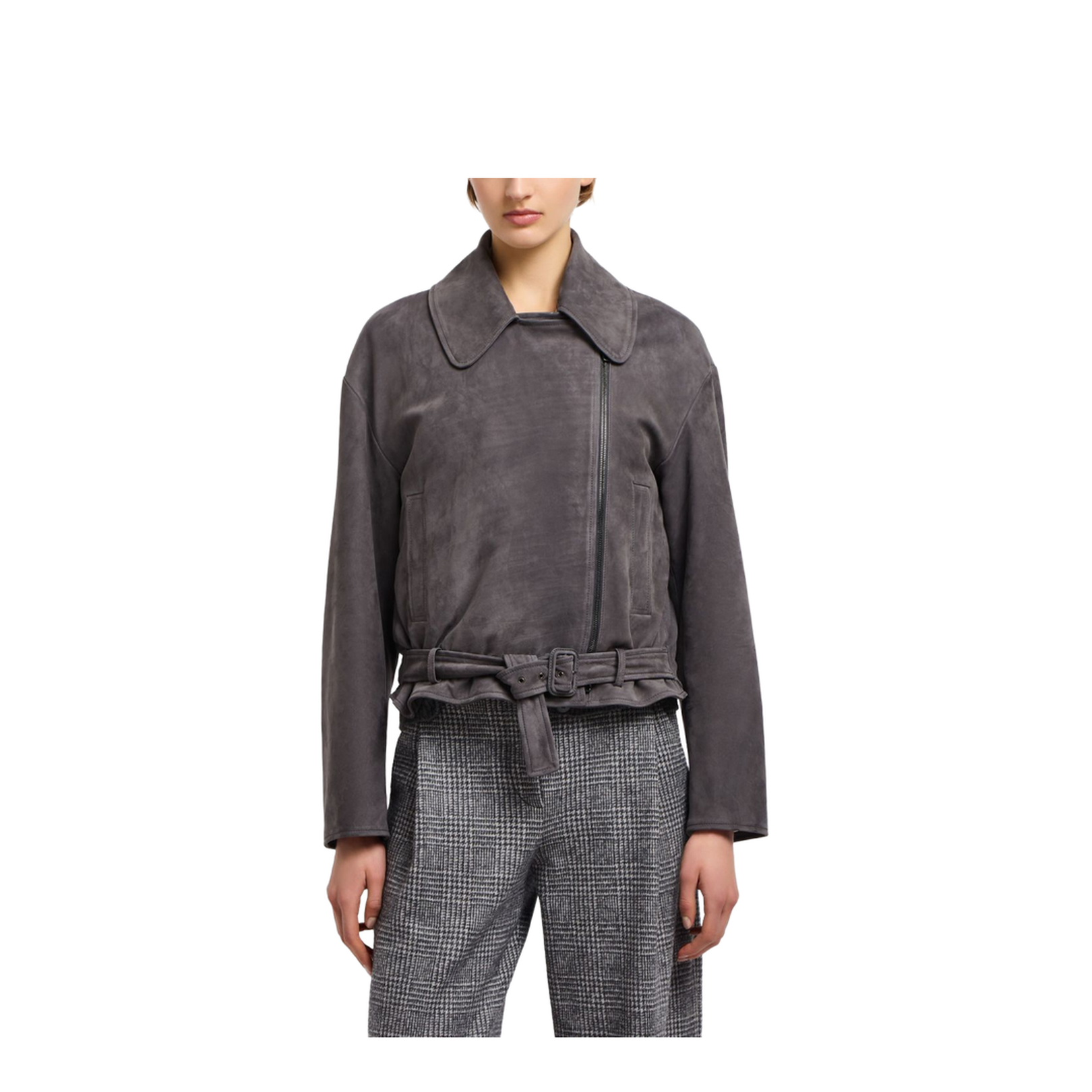 Icon Nubuck Calf Leather Biker Jacket - Image 2