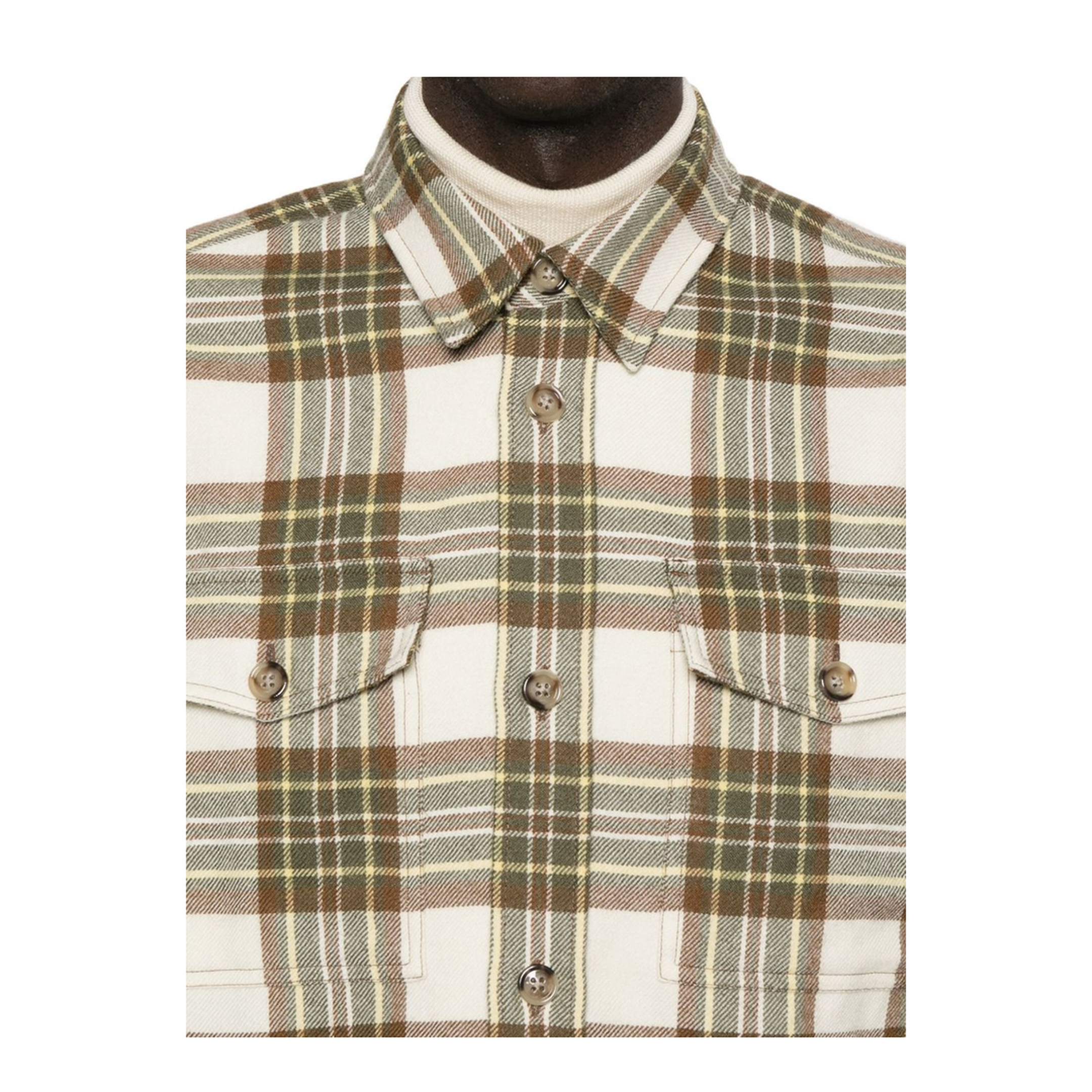 Wool Checked Overshirt - Image 2