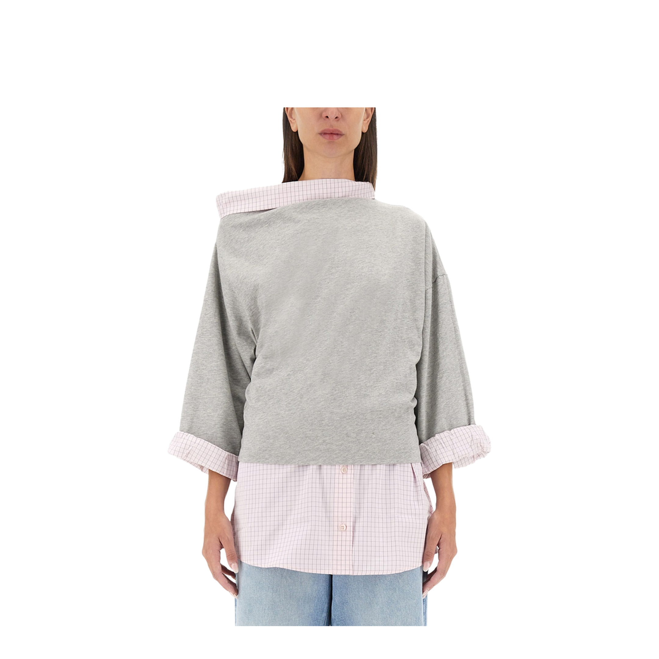 Layered Asymmetric Neck Top - Image 1