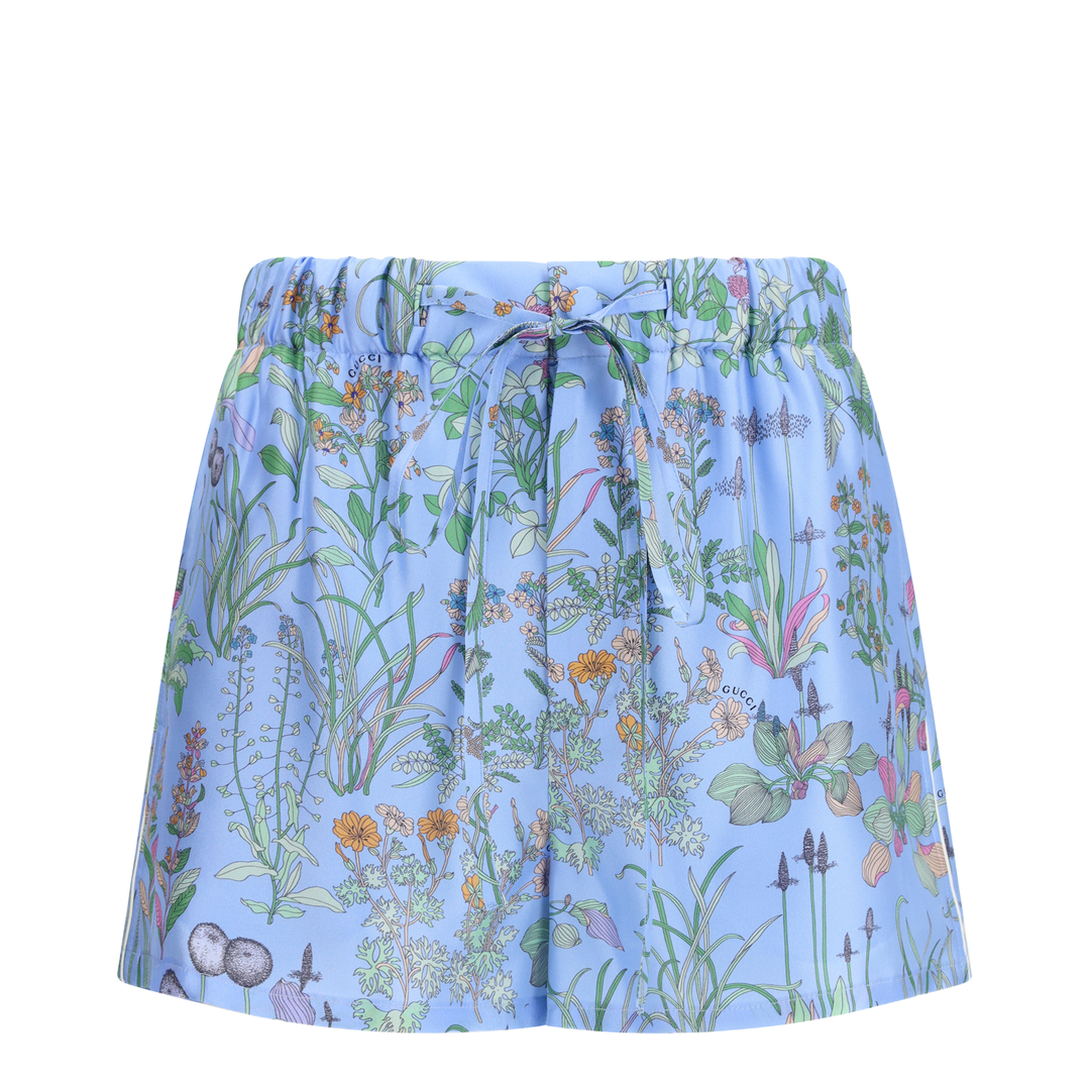 Printed Silk Twill Shorts - Image 1