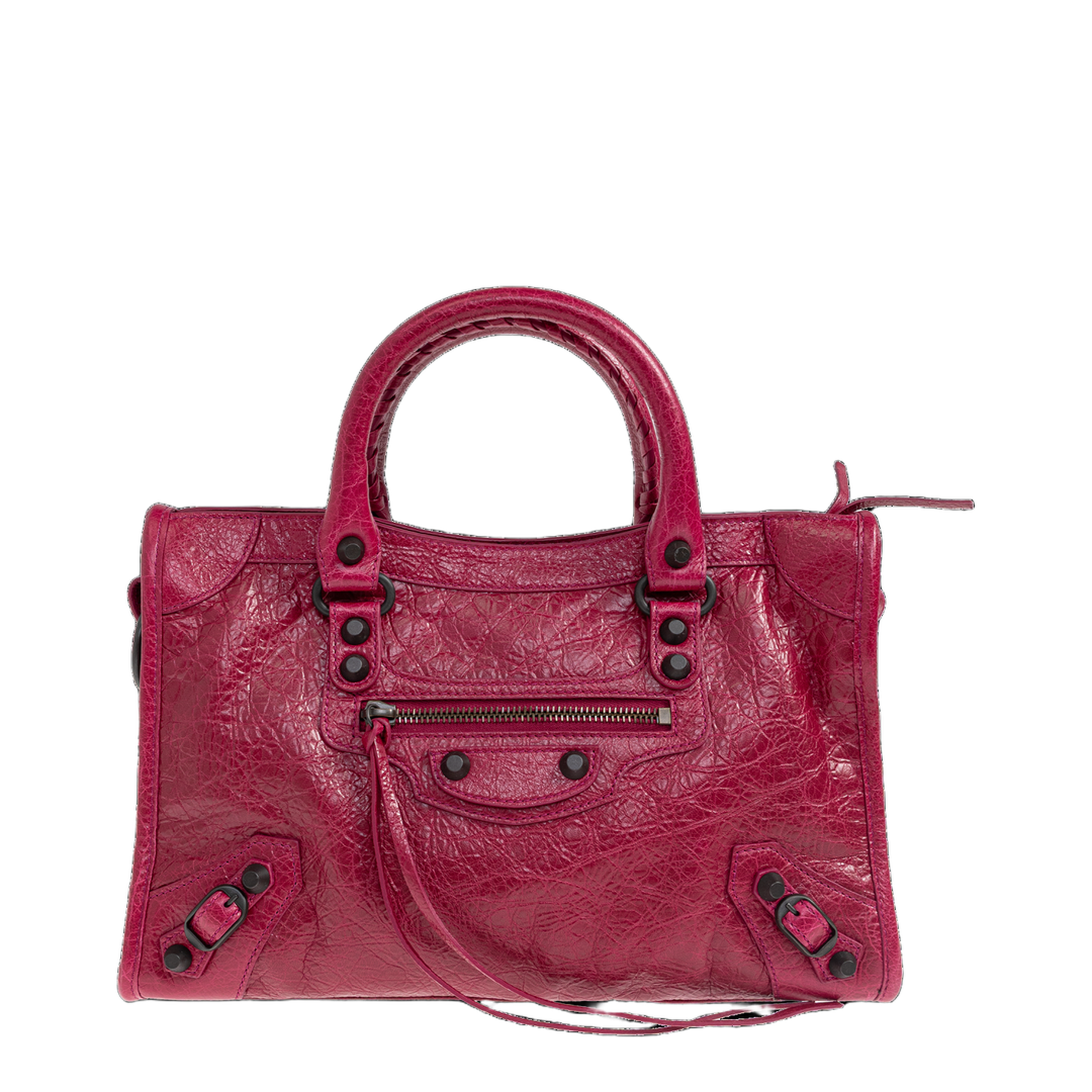 Le City Bag Small Arena Lambskin Handbag - Framboise - Image 1