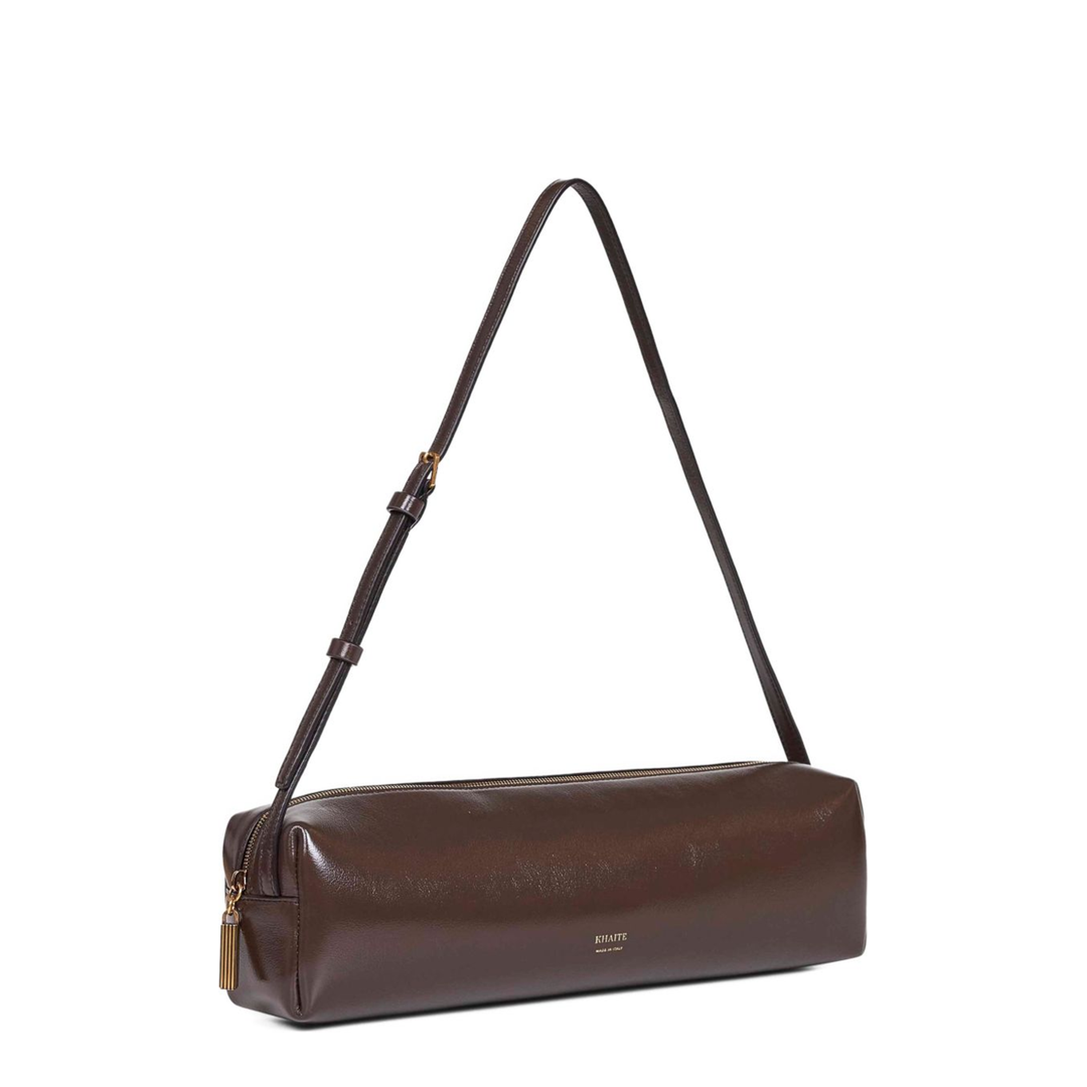 Kye Medium Crackle Patent Shoulder Bag - Oxblood - Image 3