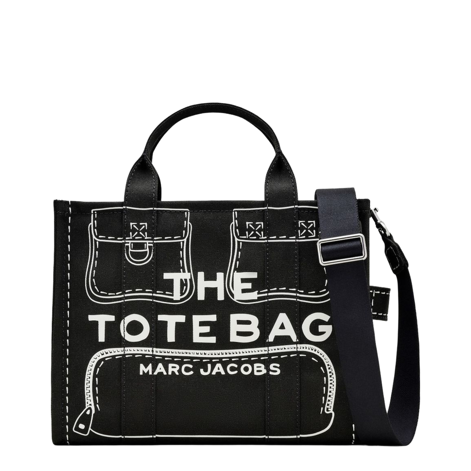 Trompe L'Oeil Cargo Canvas Medium Tote Bag - Image 1