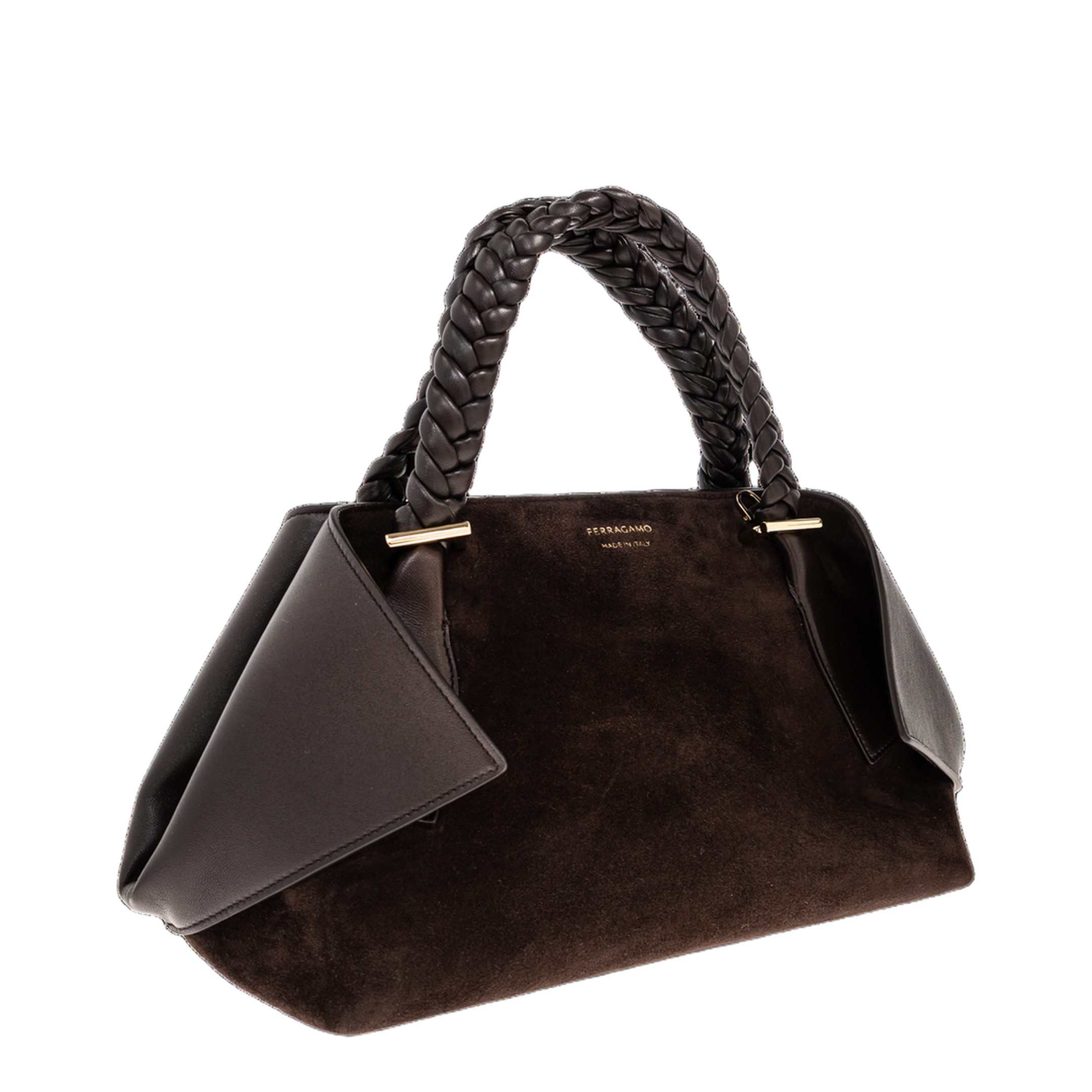 Scarf Medium Suede Tote Bag - Testa di Moro - Image 4
