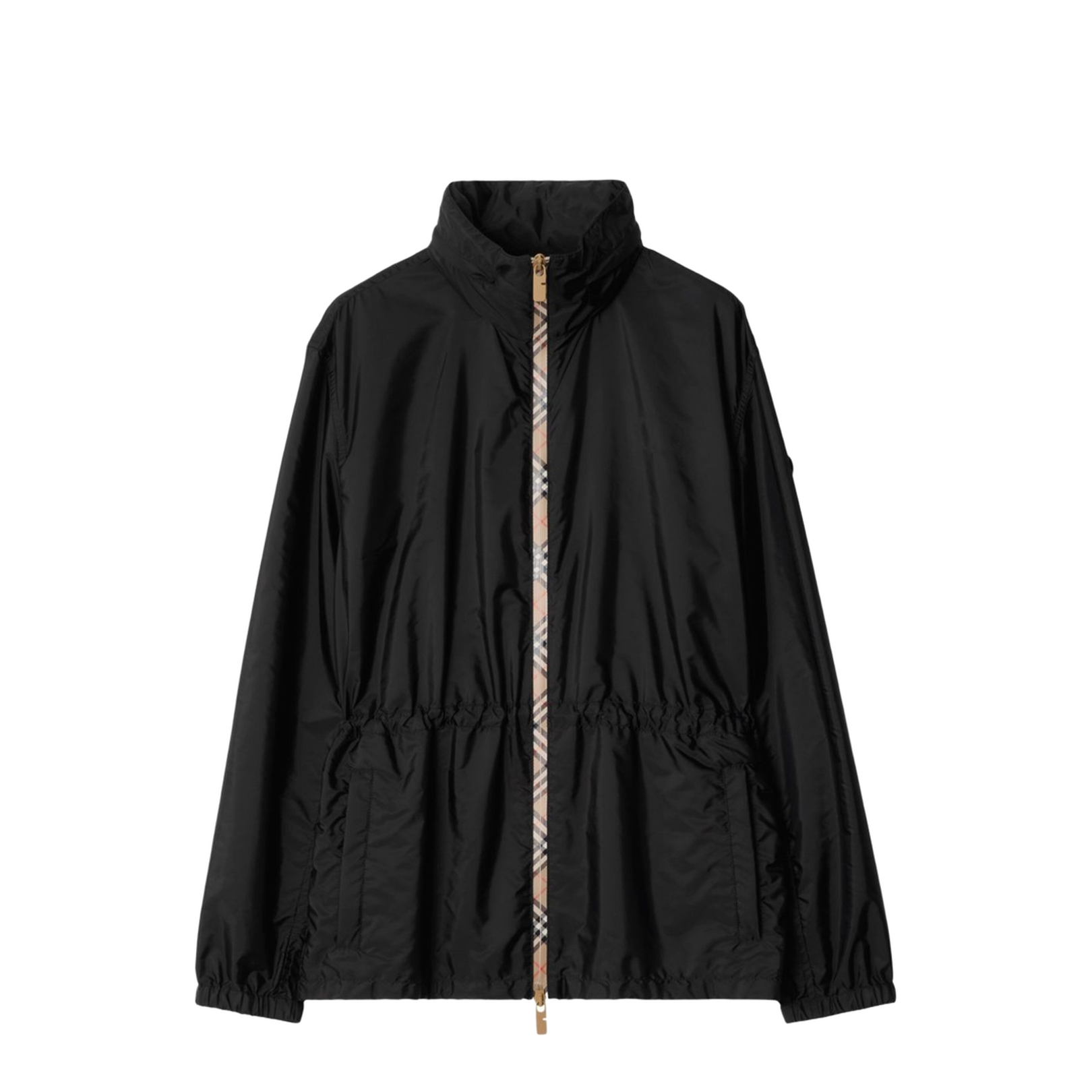 Check Motif Nylon Jacket - Image 1