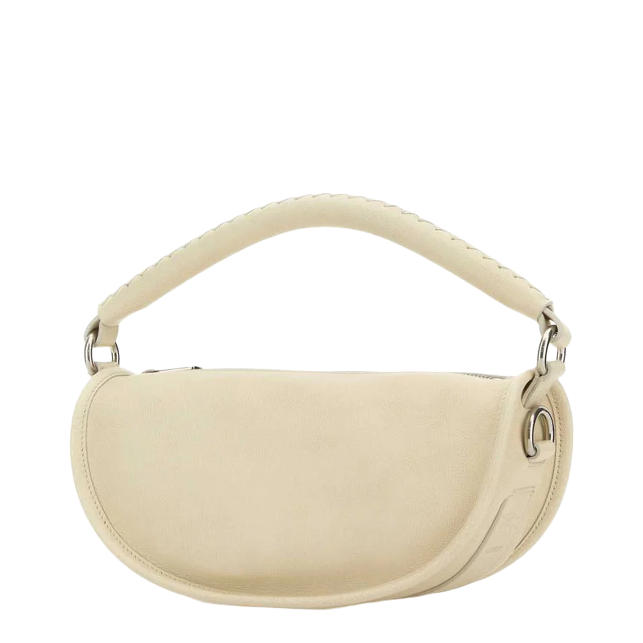 B-Clip Calf Grain Leather Shoulder Bag - Ivory/White - Image 2