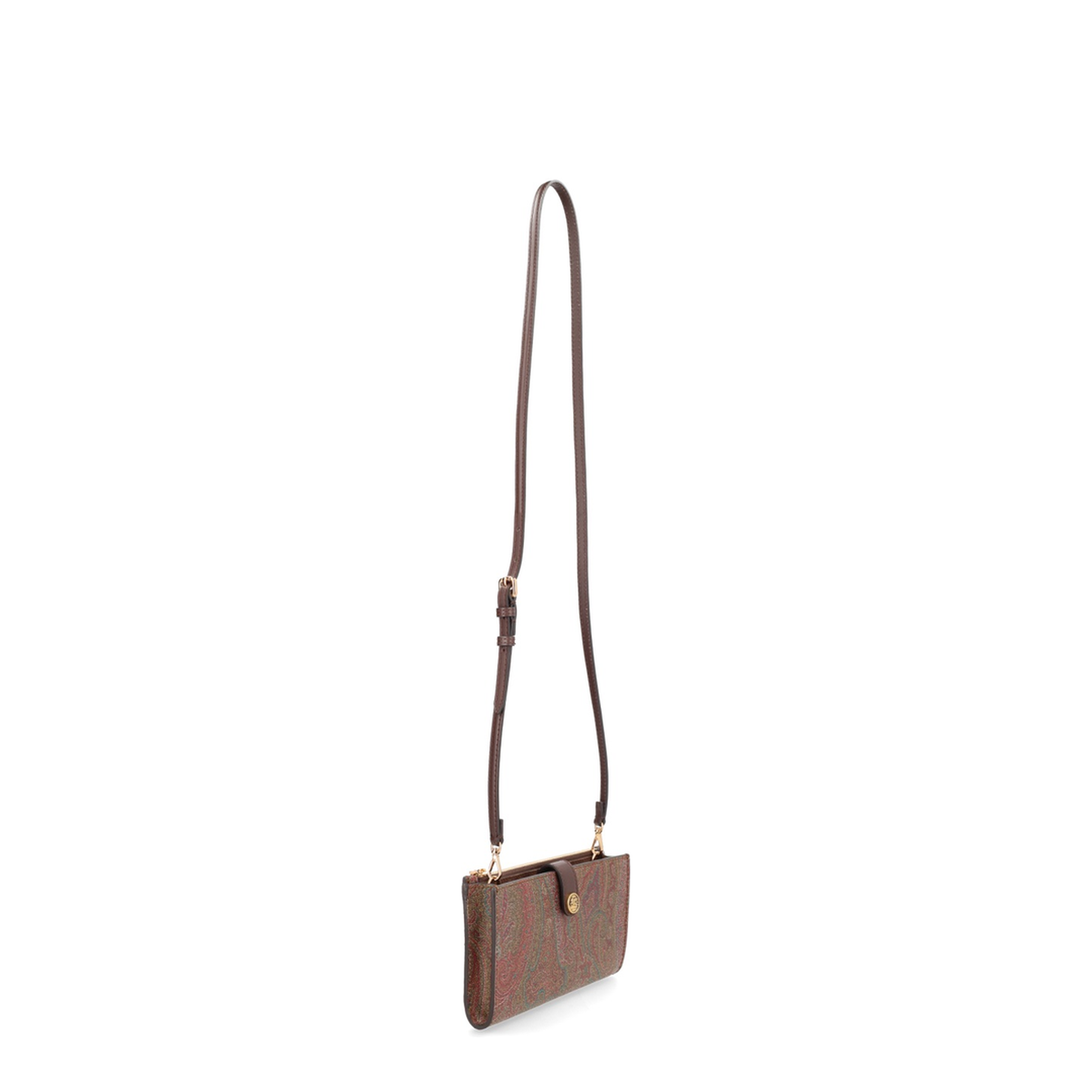 Etro Essential Arnica Wallet With Shoulder Strap - Brown - Image 5