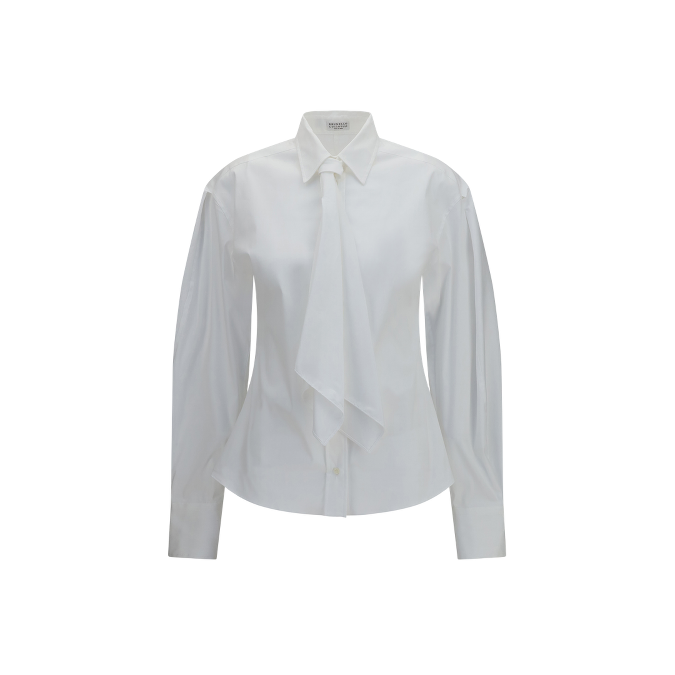 Cotton Blend Shirt with Tie - Image 1