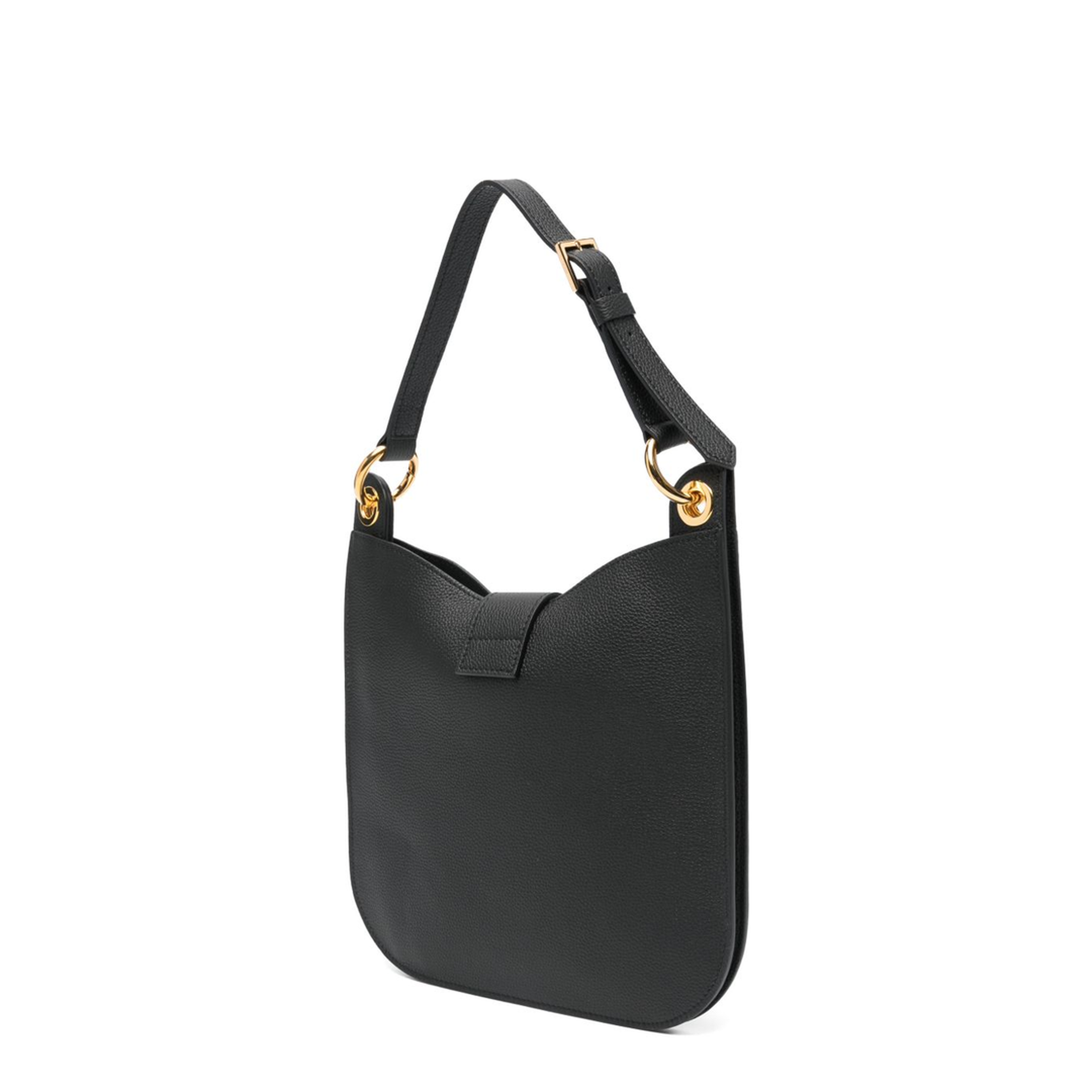 Tara Small Grain Leather Crossbody - Black - Image 3